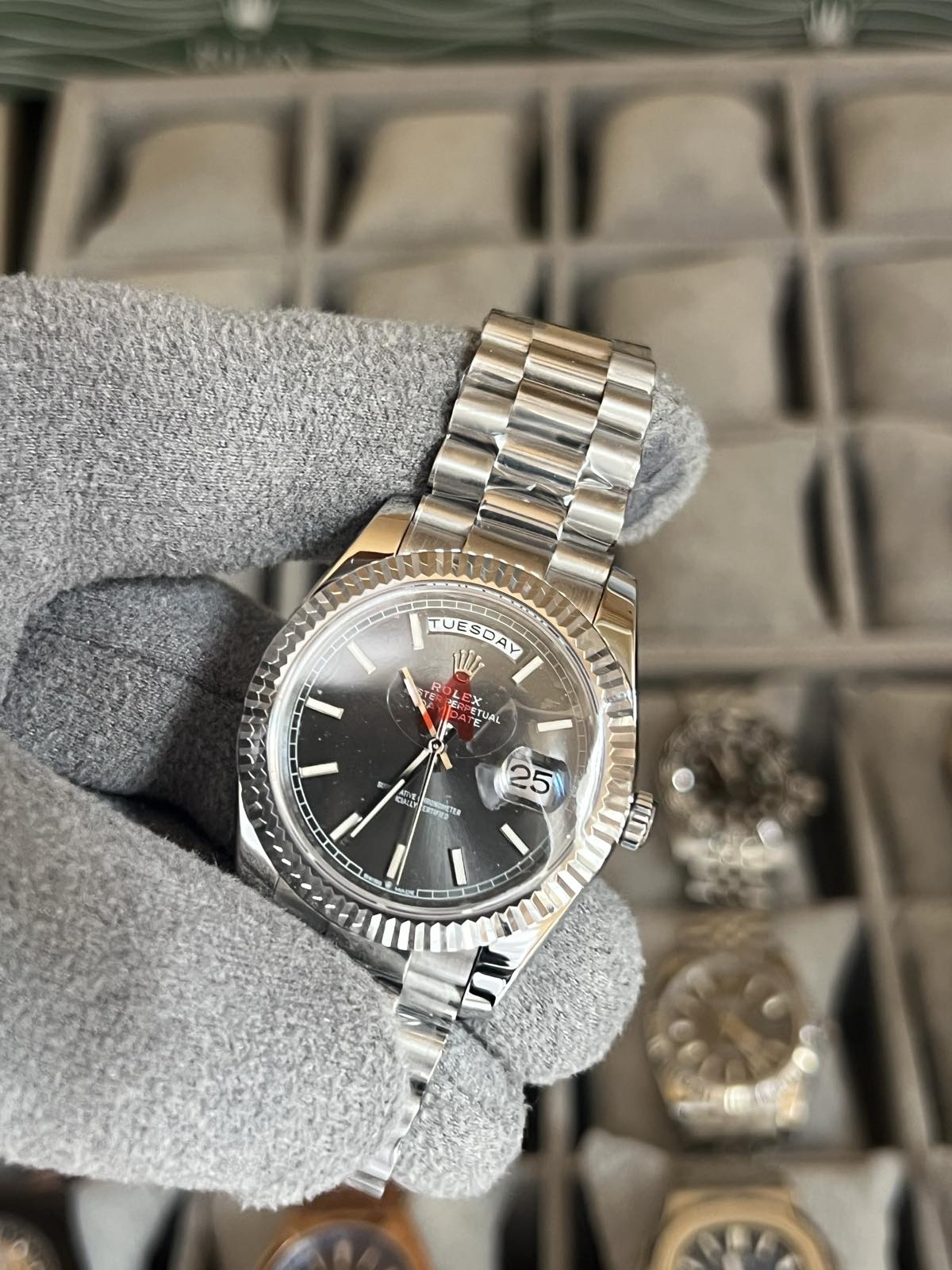 Day-Date Grey Dial 40mm President