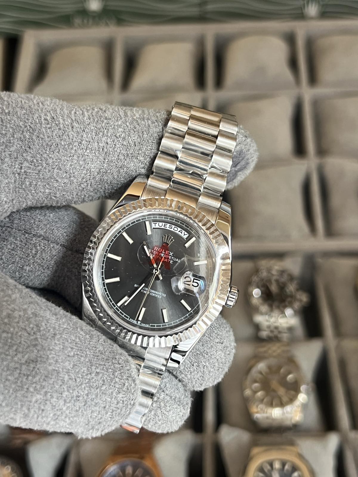 Day-Date Grey Dial 40mm President