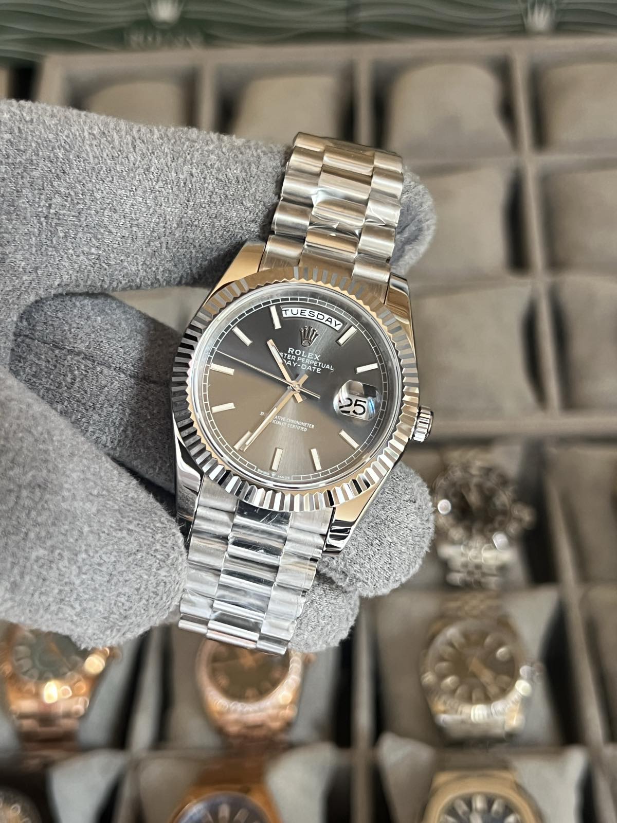 Day-Date Grey Dial 40mm President