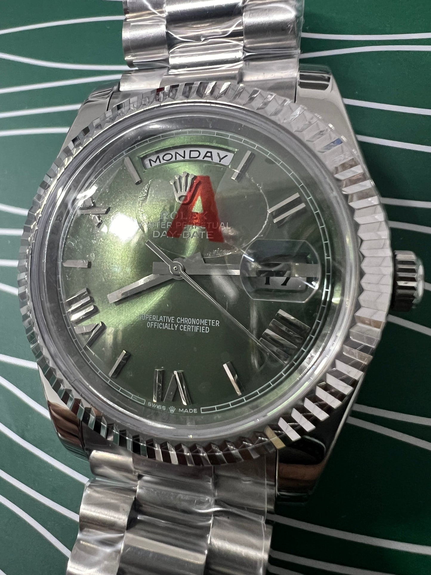 Day-Date Steel Olive Green Dial 40mm