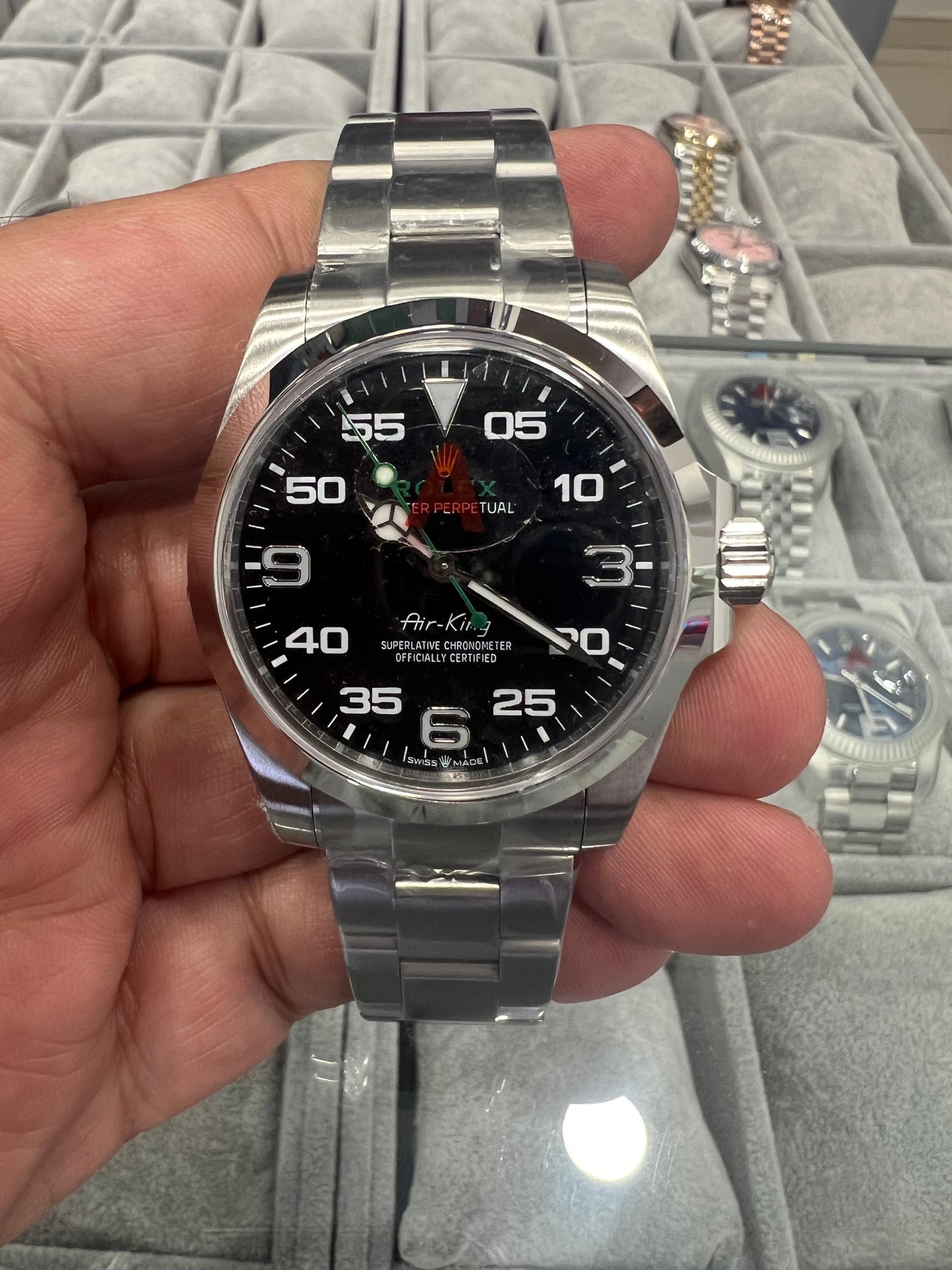 Air-King Steel Black Dial