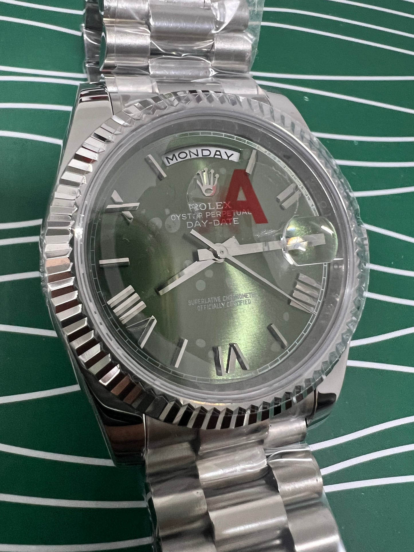 Day-Date Steel Olive Green Dial 40mm