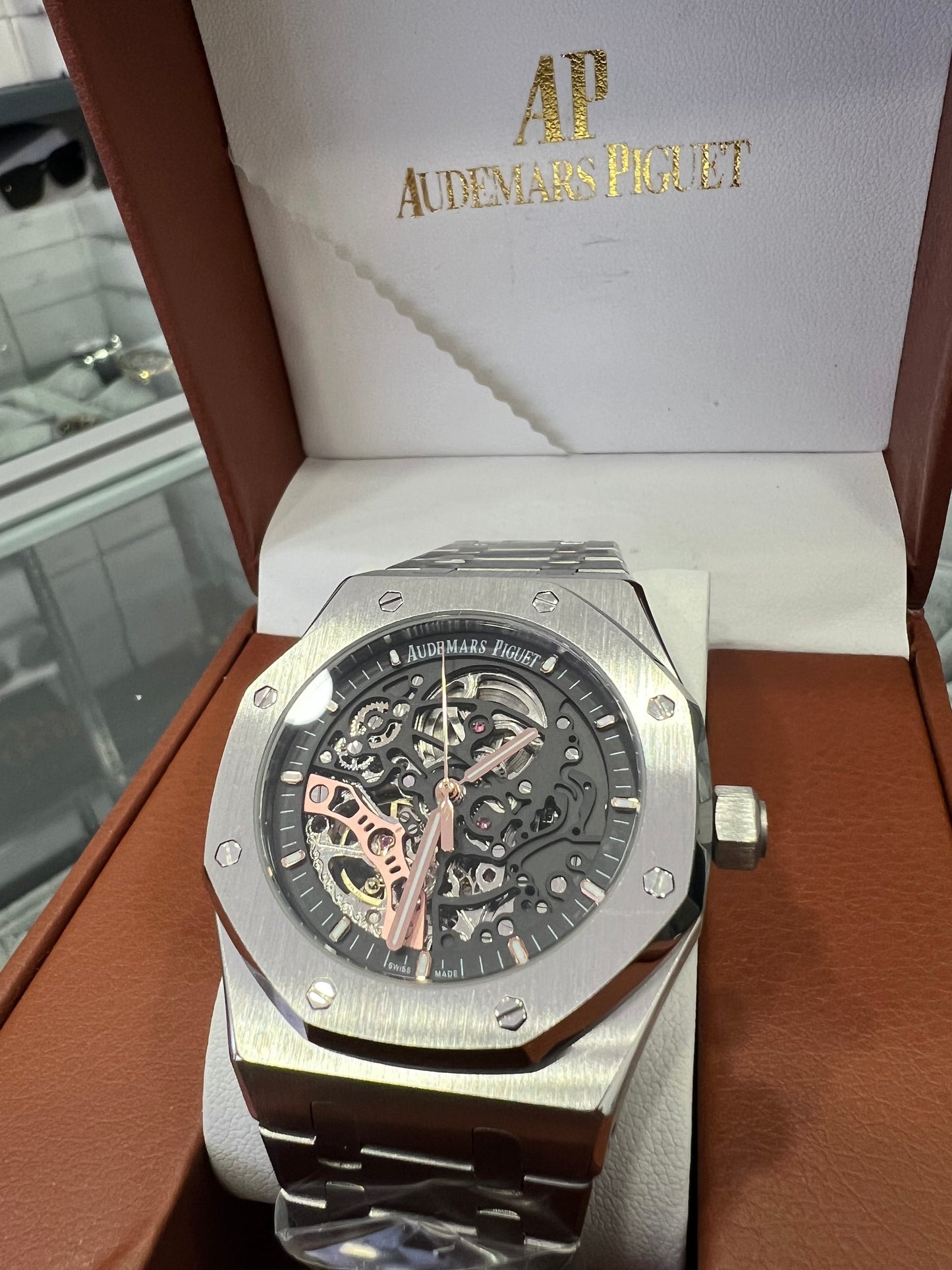 Audemars Piguet Royal Oak Double Balance Wheel Openworked Steel Black Dial 41mm