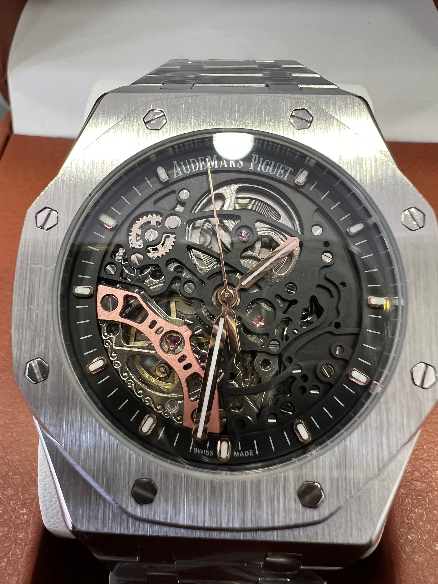 Audemars Piguet Royal Oak Double Balance Wheel Openworked Steel Black Dial 41mm