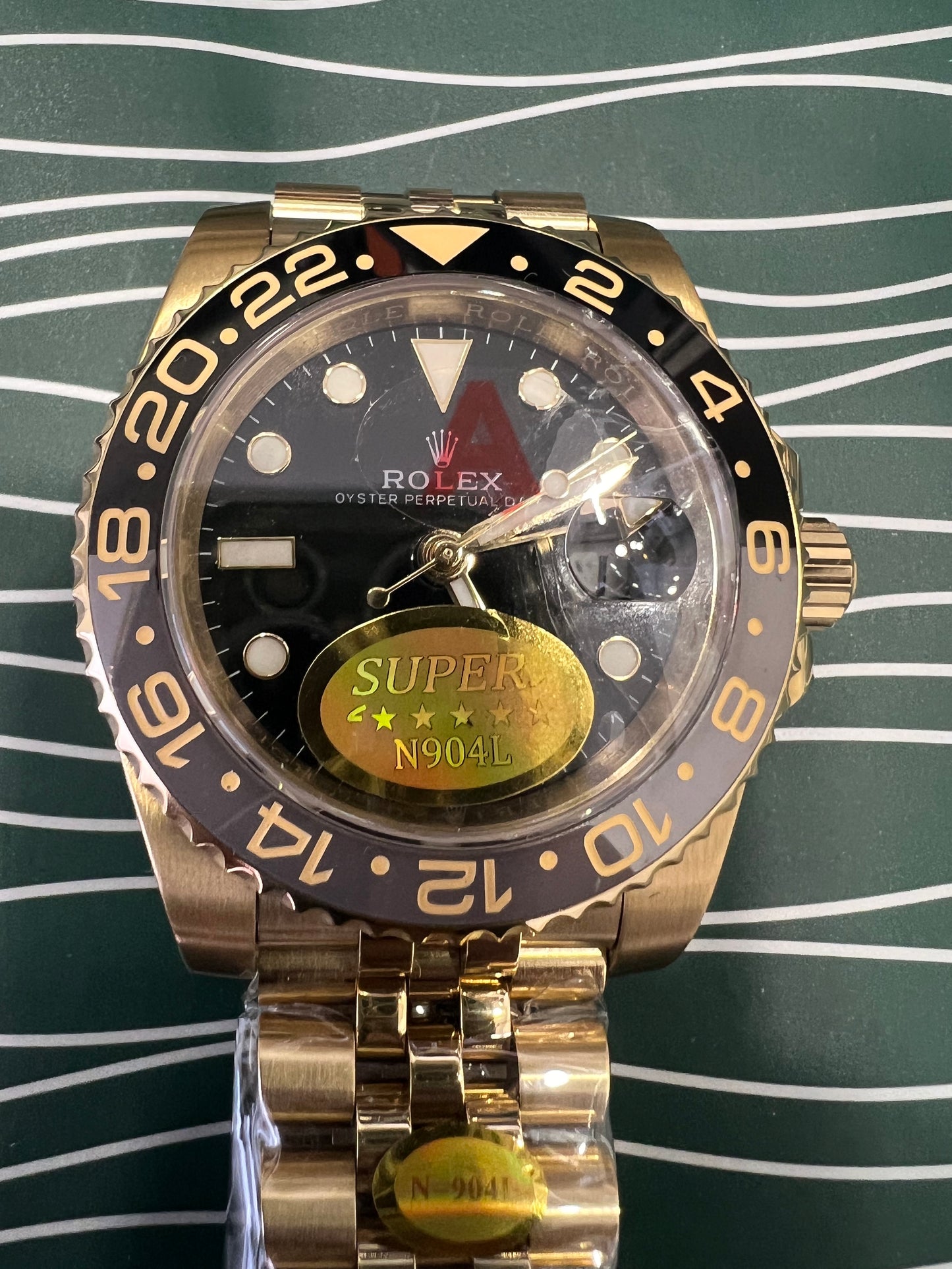 GMT-Master II Gold Black Dial Jubilee 40mm