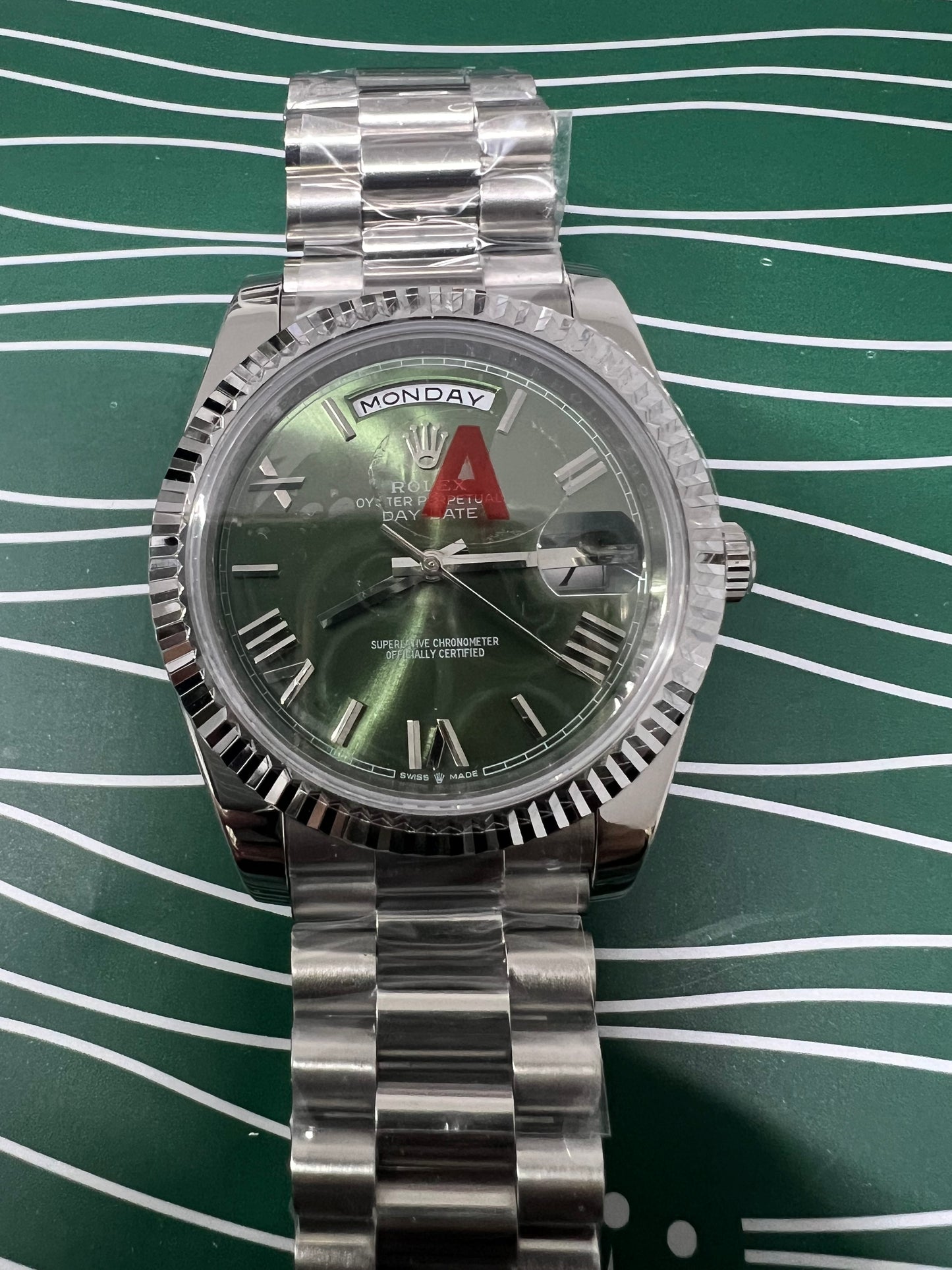 Day-Date Steel Olive Green Dial 40mm