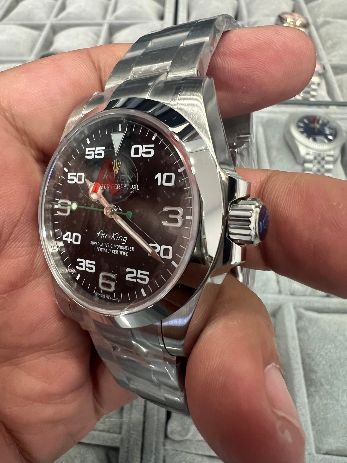 Air-King Steel Black Dial