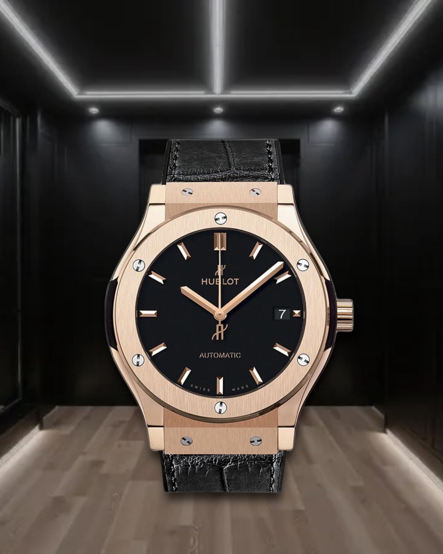 Hublot Classic Fusion Gold Black Dial 565.NX.7170.RX 38mm