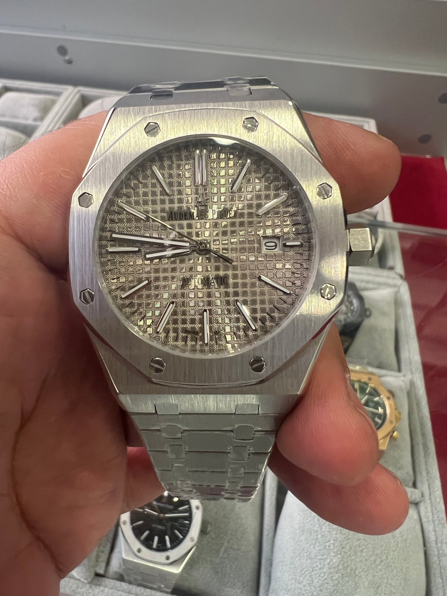 Audemars Piguet Royal Oak Selfwinding Steel Metalic White Dial Dial 41mm