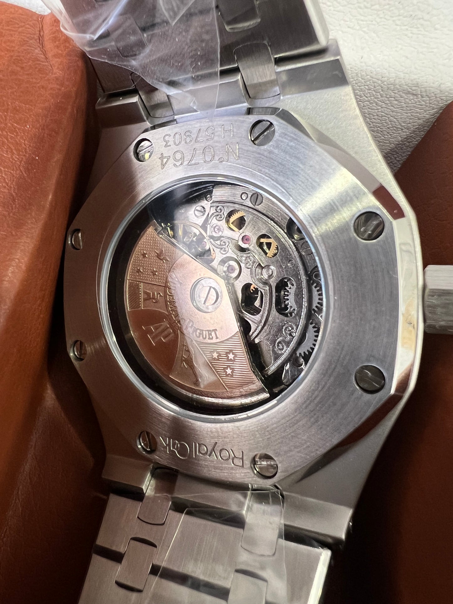 Audemars Piguet Royal Oak Double Balance Wheel Openworked Steel Black Dial 41mm