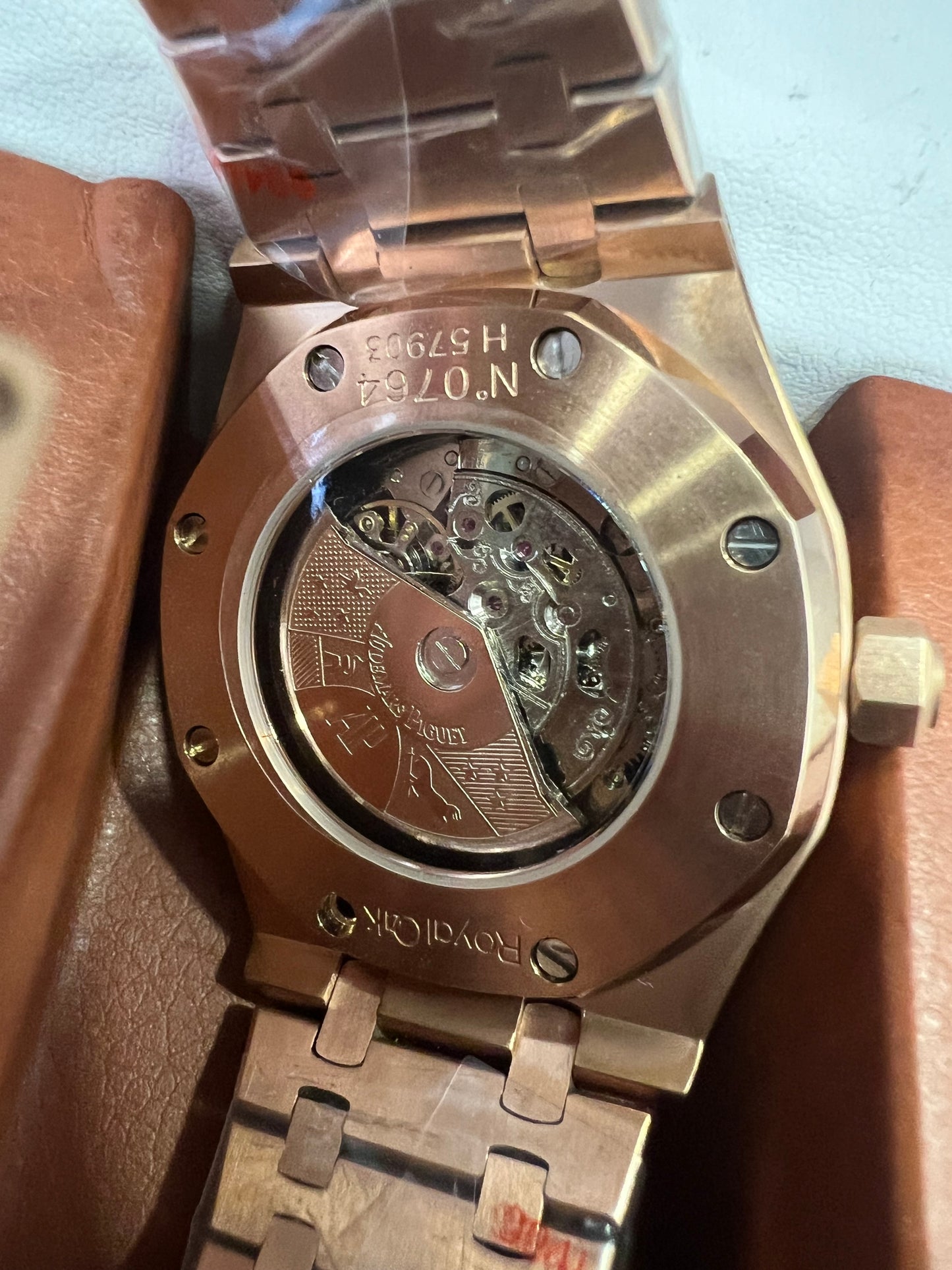 Audemars Piguet Royal Oak Double Balance Wheel Openworked Rose Gold Black Dial 41mm