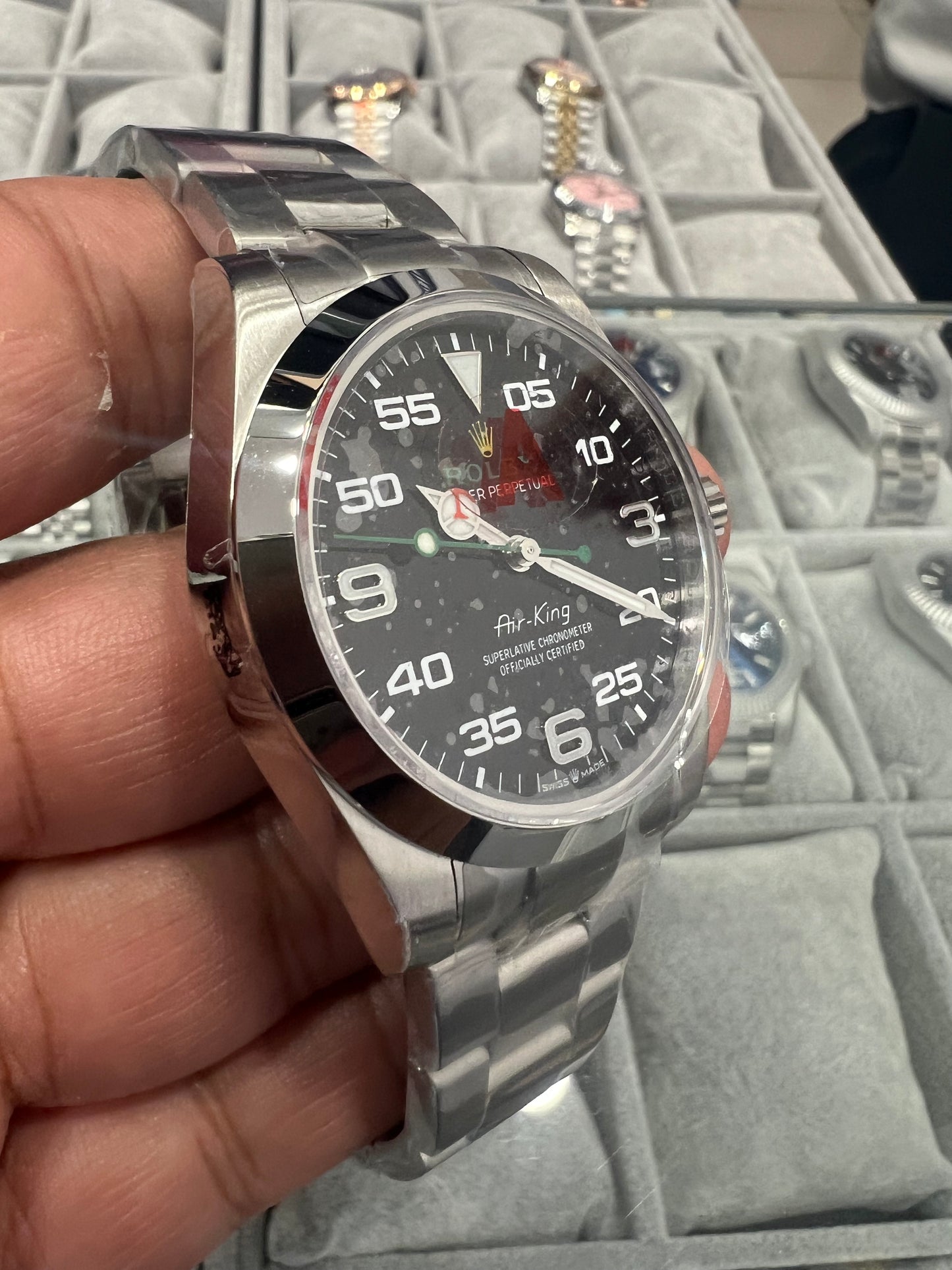 Air-King Steel Black Dial