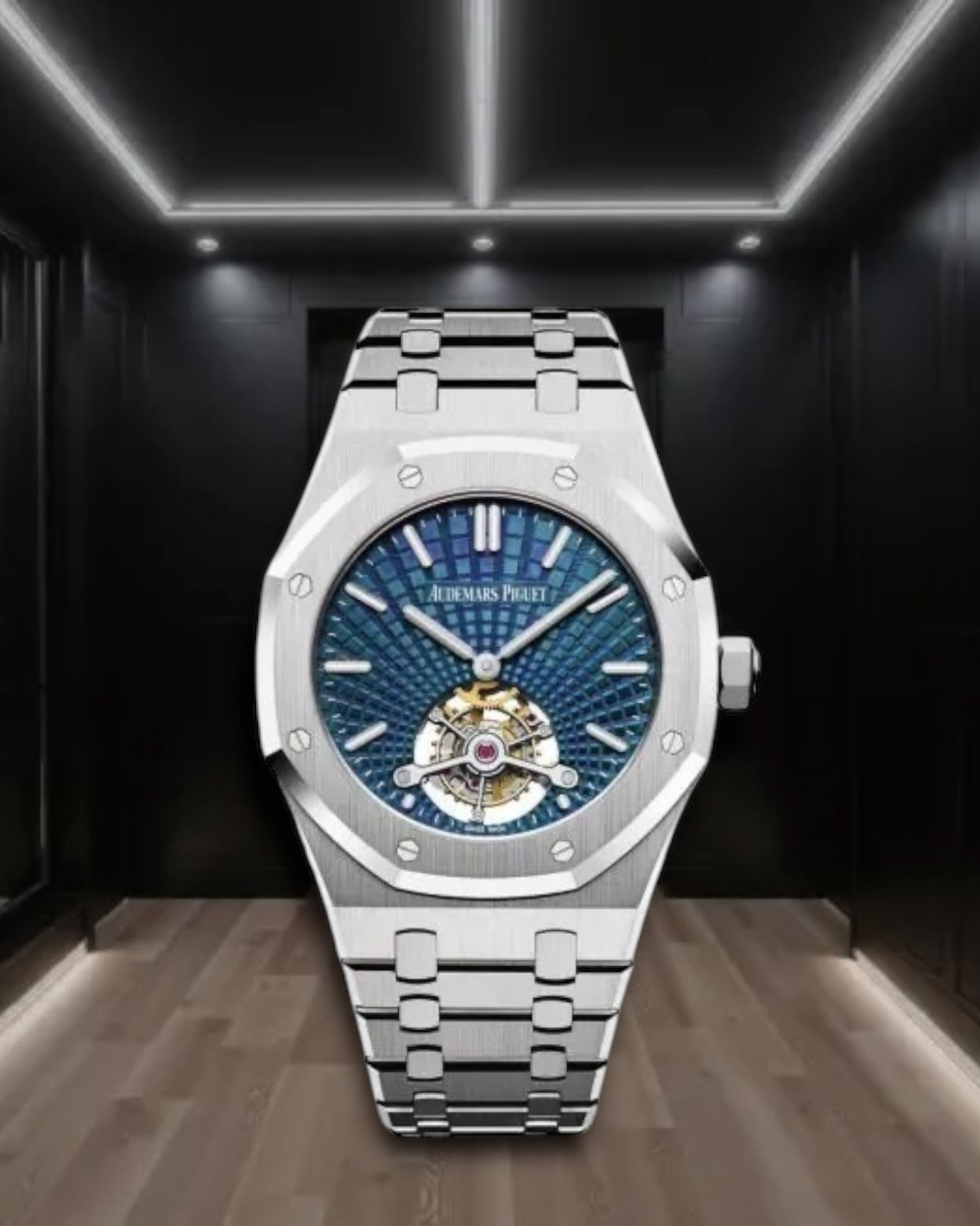 Audemars Piguet Royal Oak Selfwinding Flying Tourbillon Steel Blue Dial 41mm