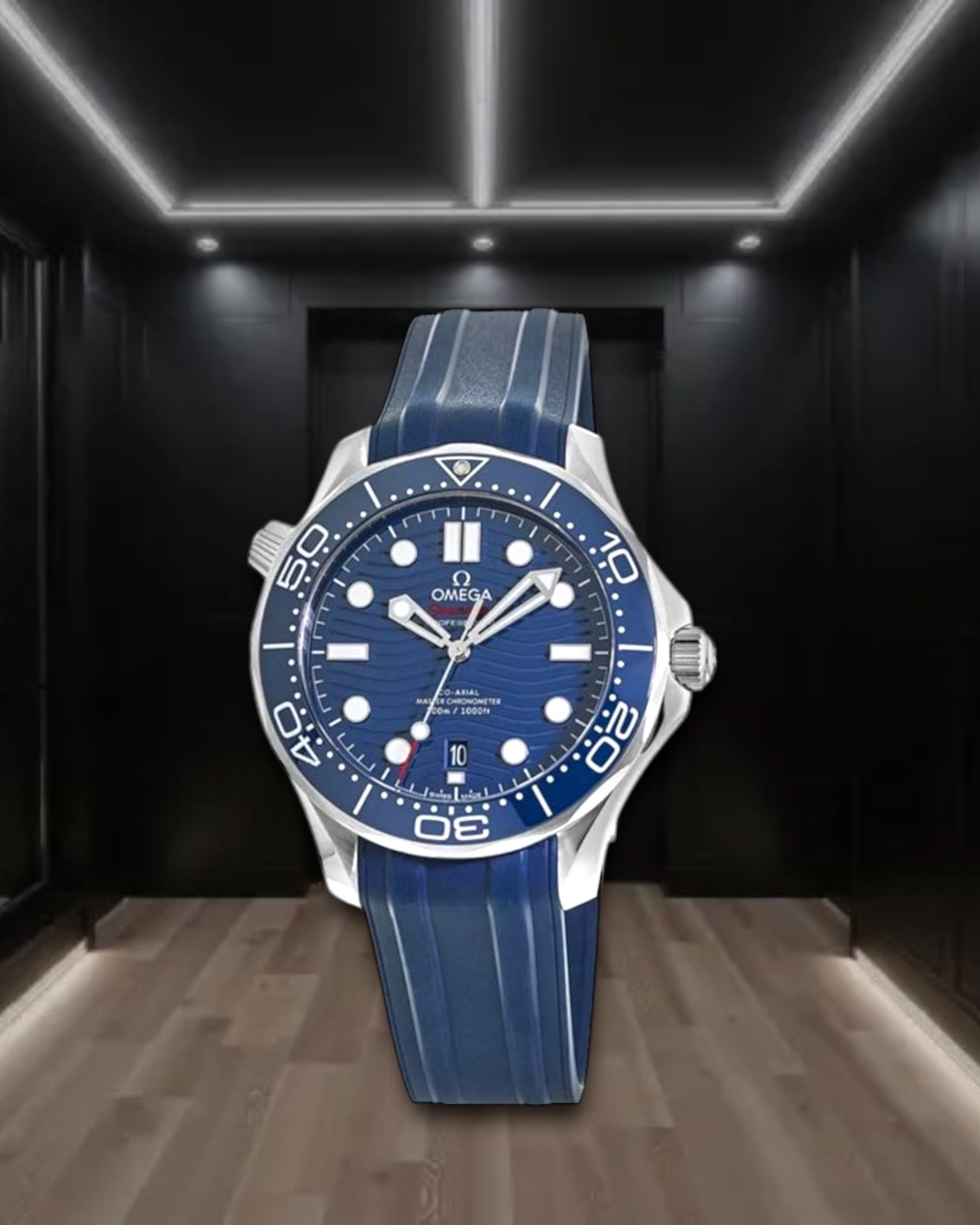 Omega Seamaster Diver 300 Blue Dial Rubber Strap 42mm