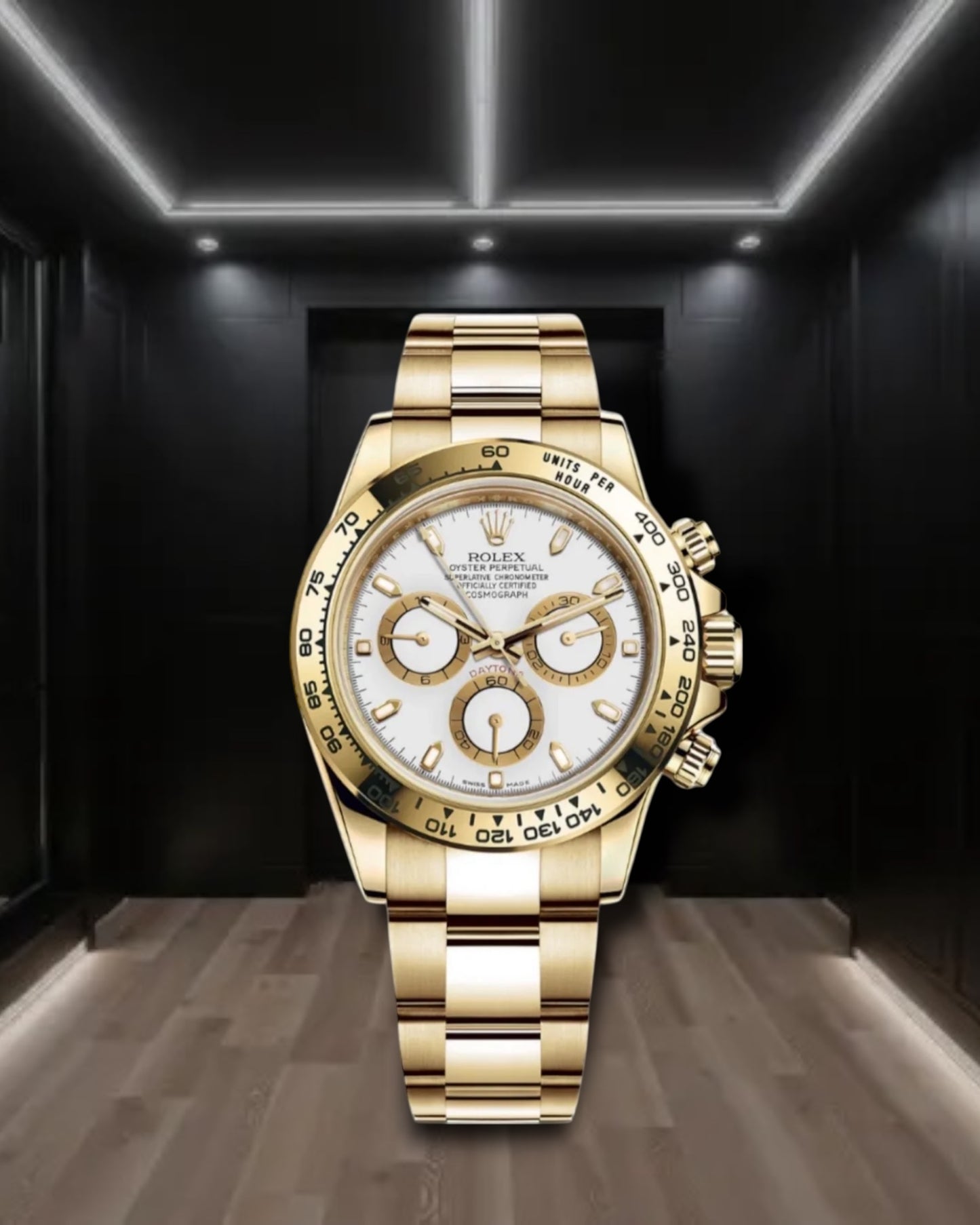 Daytona Cosmograph Gold White Dial 40mm