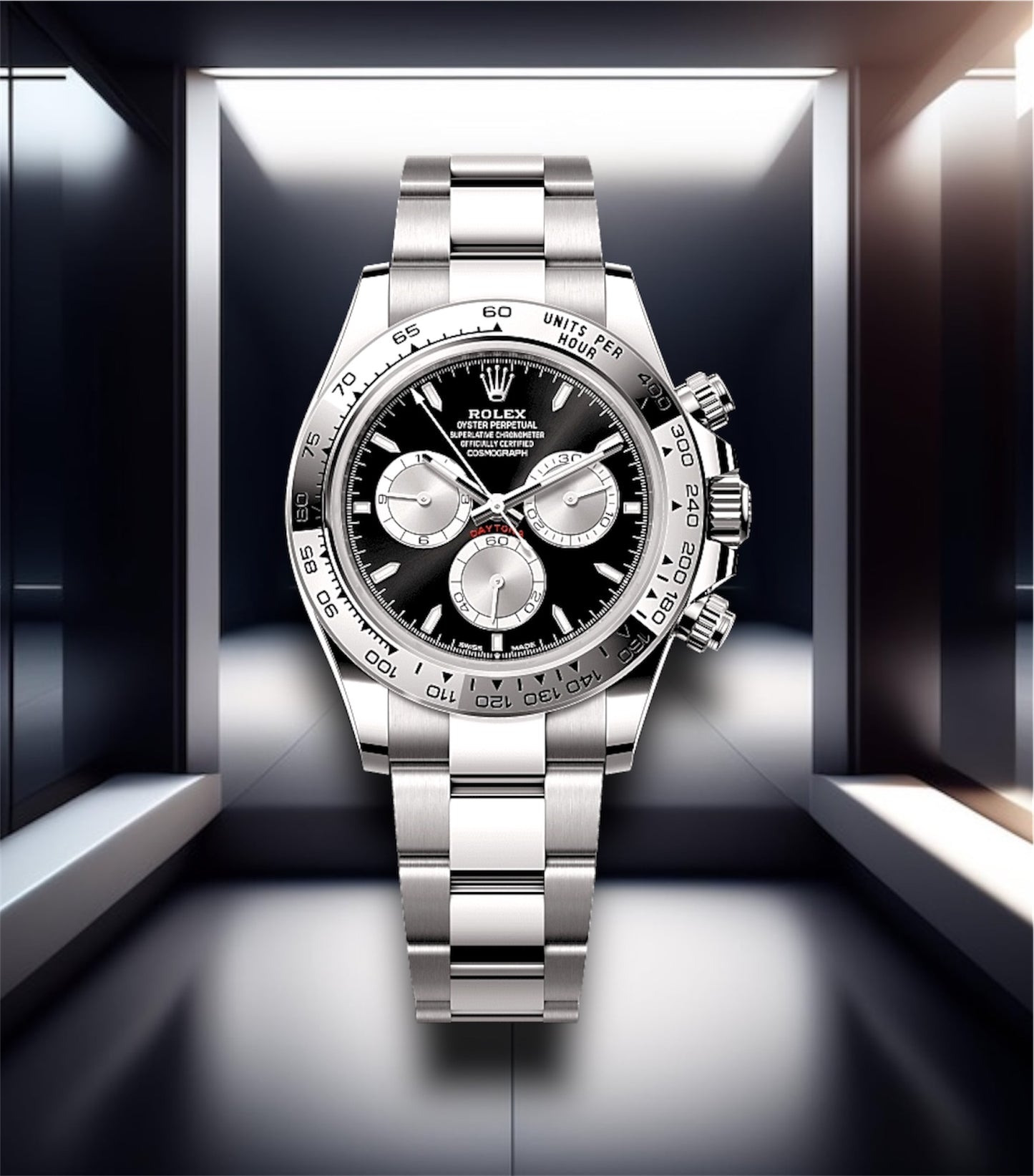 Daytona Cosmograph Steel Bright Black Dial 40mm