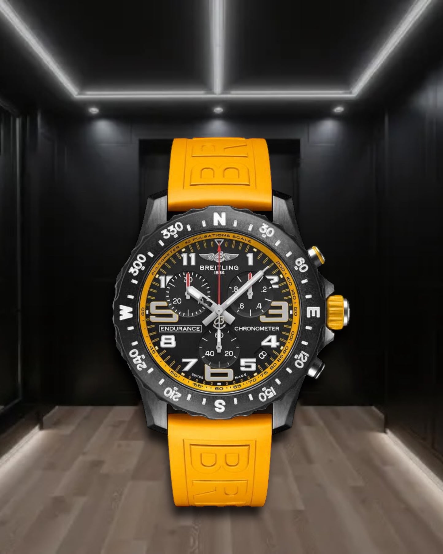 Breitling Endurance Pro Superquatz Yellow 44mm