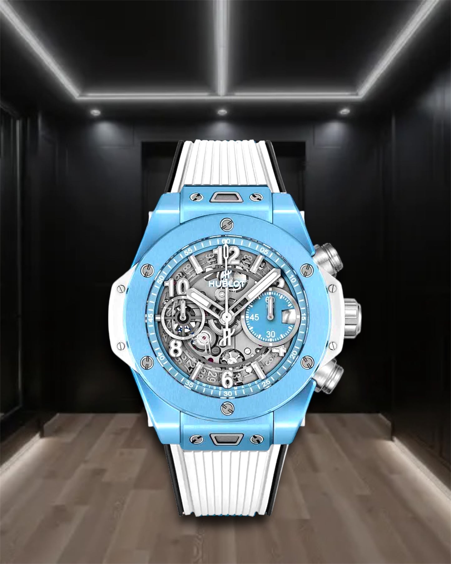 Hublot Big Bang Unico Sky Blue White Rubber 42mm