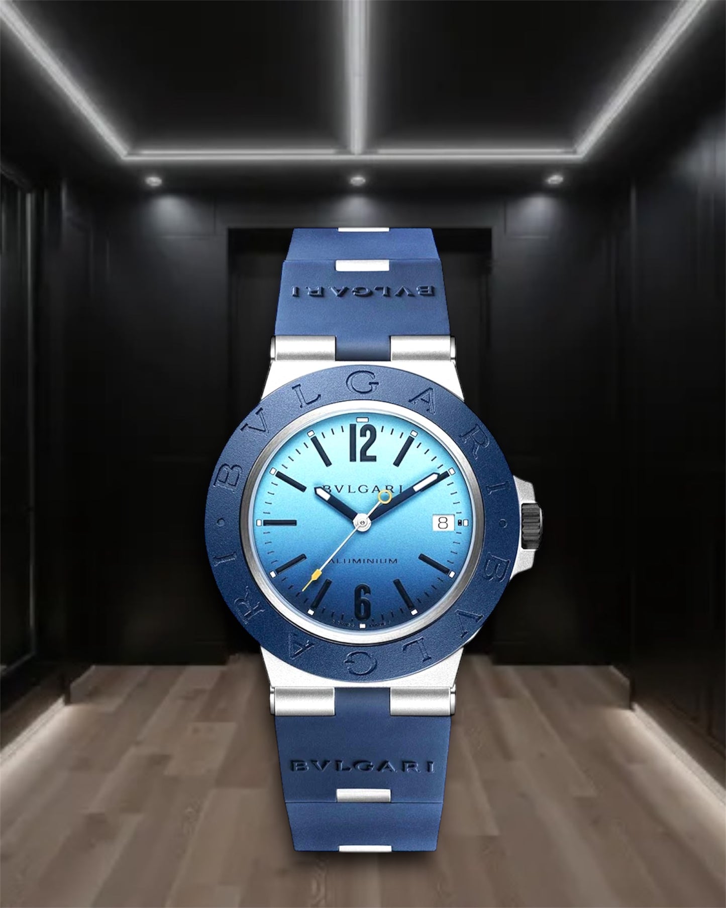Bulgari Aluminum Capri Solotempo Blue 40mm Ref103915