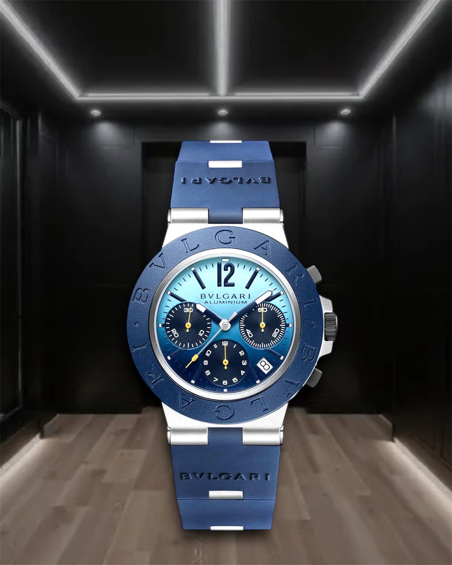 Bulgari Aluminum Capri Chronograph Blue 40mm Ref103915