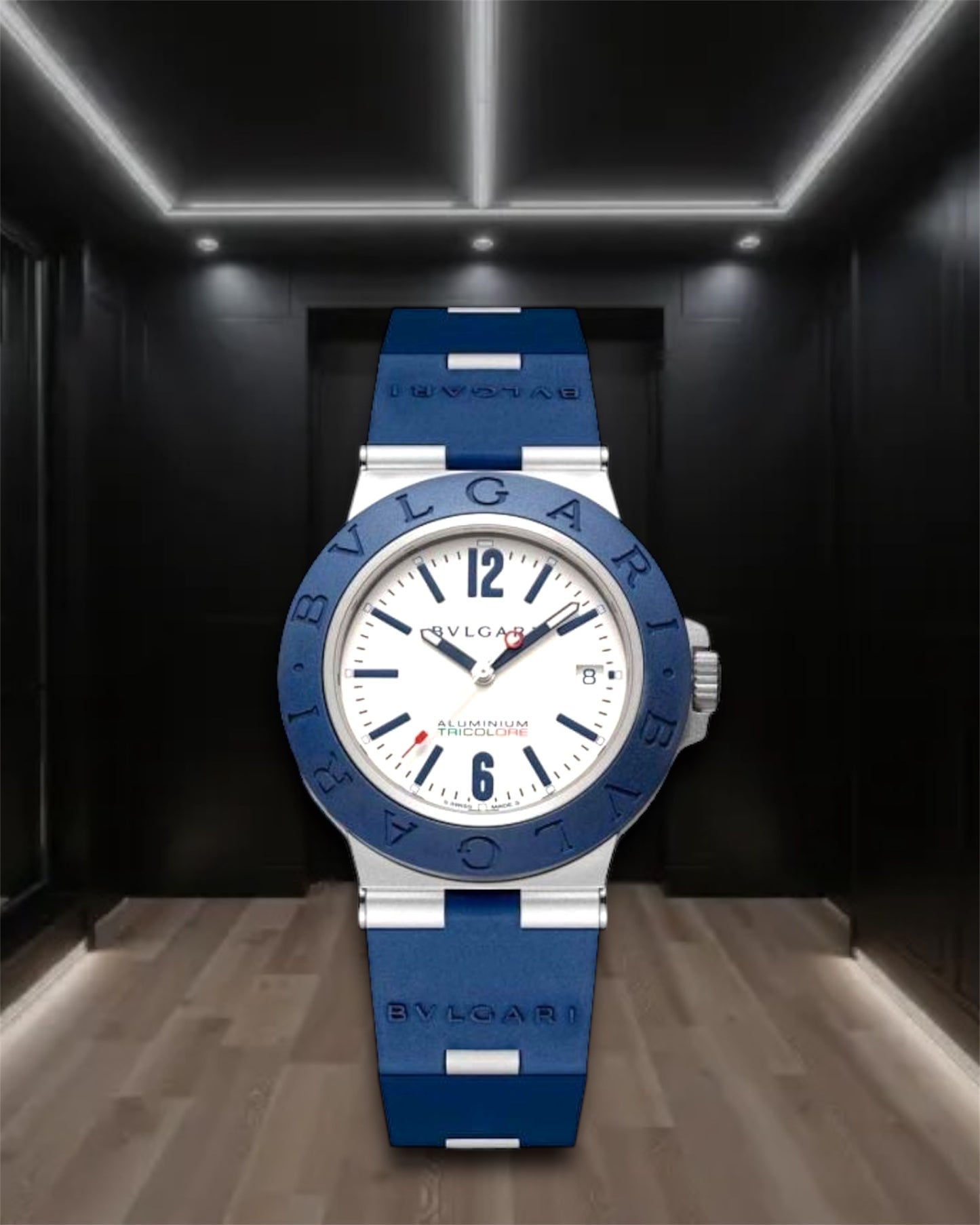 Bulgari Aluminum Tricolore Blue 40mm Ref103514