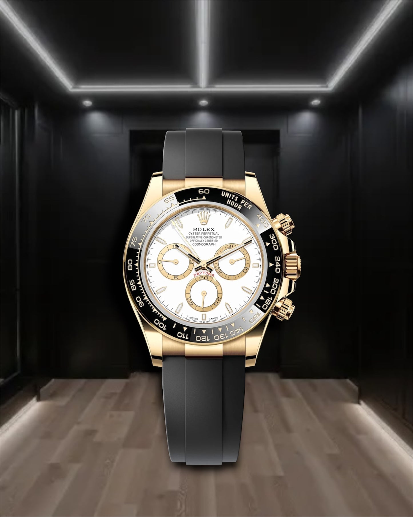 Daytona Cosmograph Oysterflex Gold White Dial