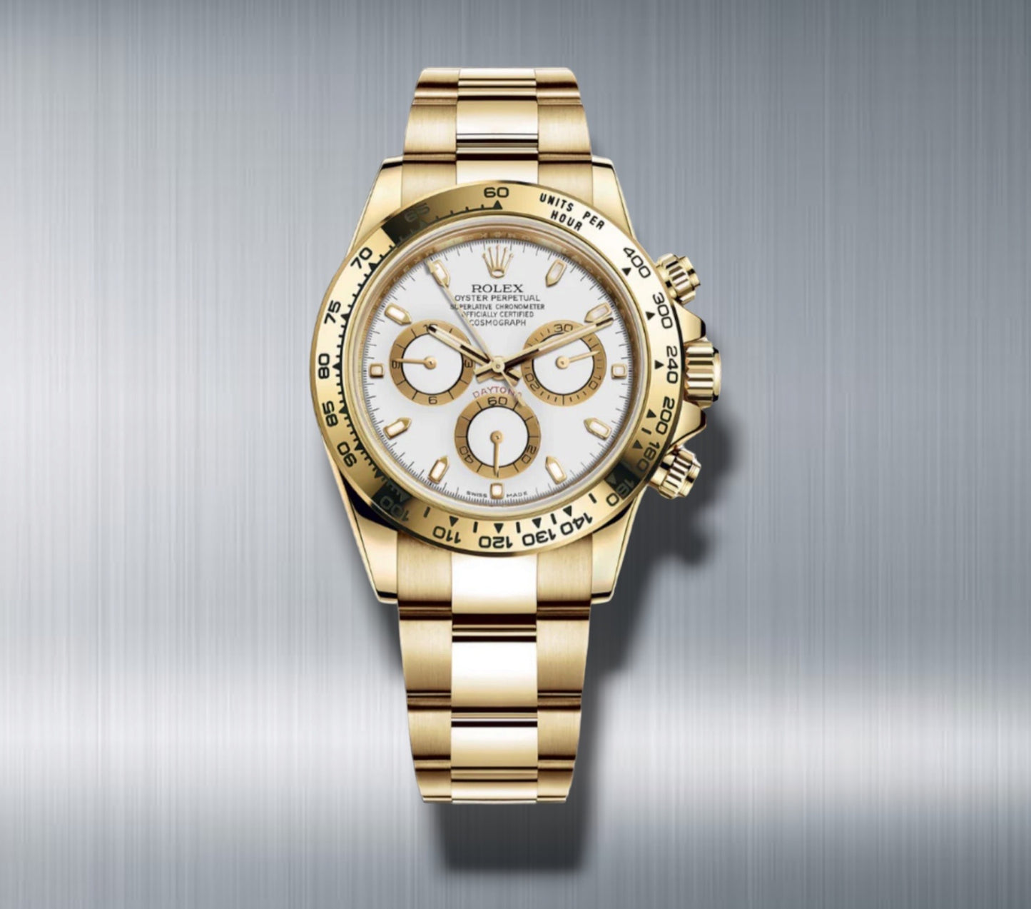 Daytona Cosmograph Gold White Dial 40mm