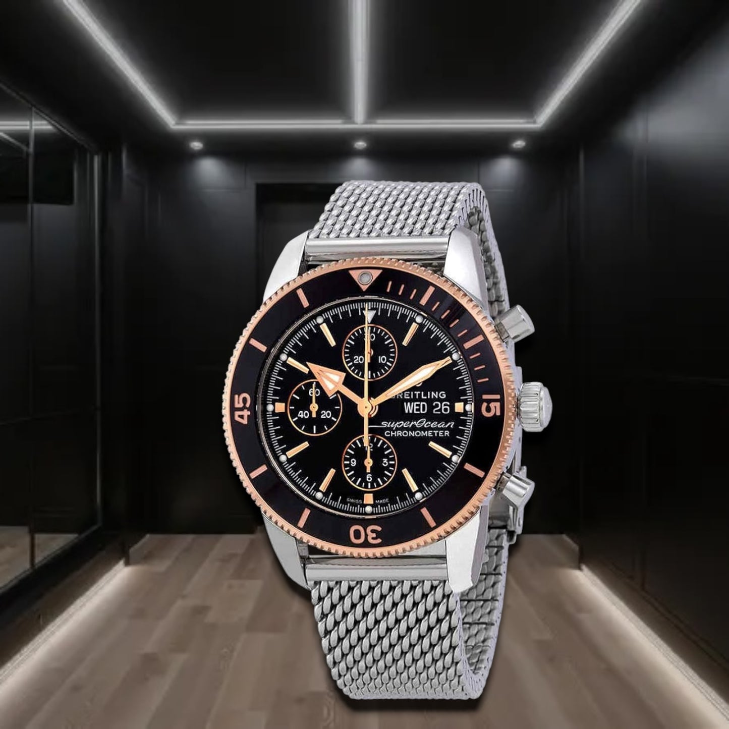 Breitling Superocean Heritage Chronograph Steel Bronze Black Dial 44mm