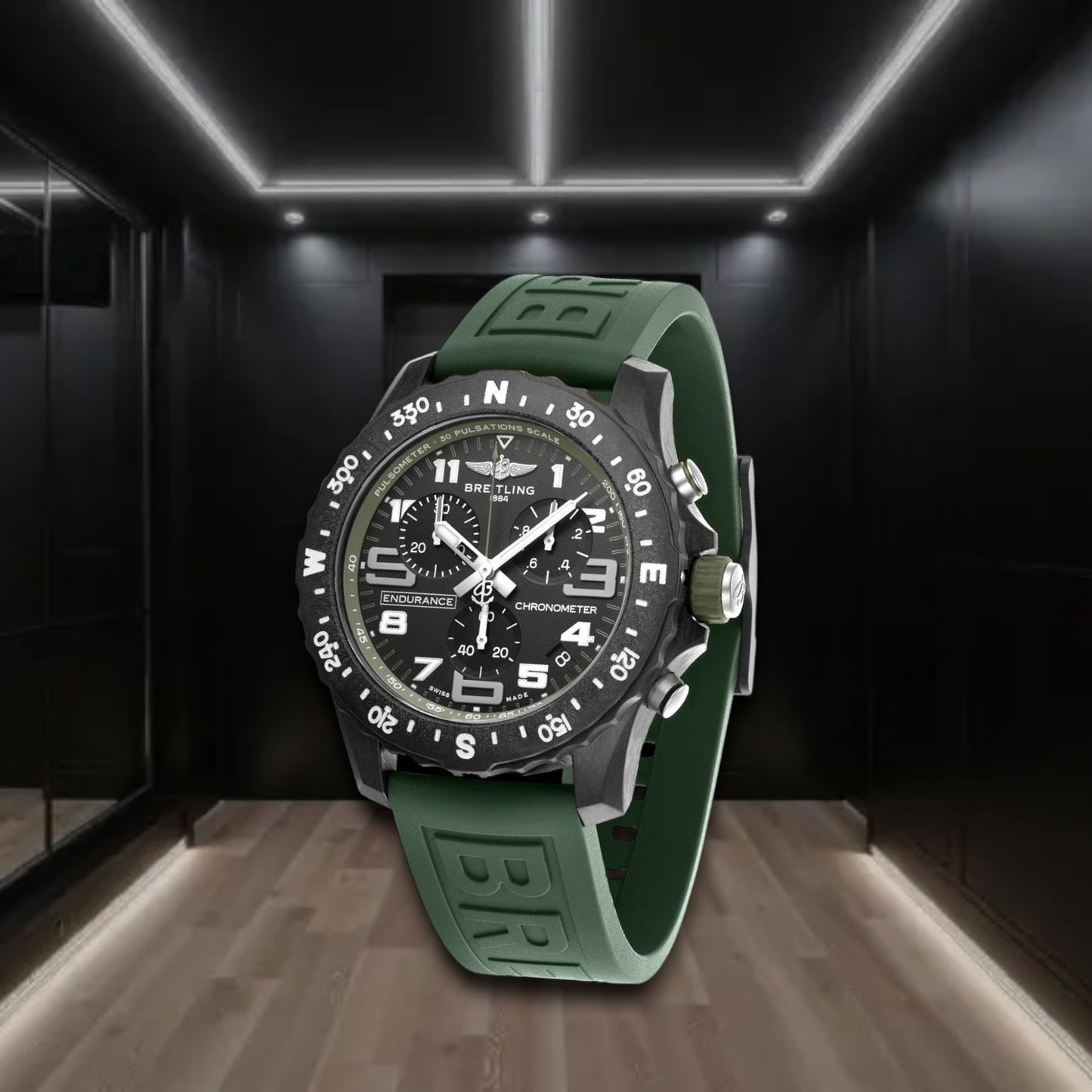 Breitling Endurance Pro Superquartz Forest Green 44mm