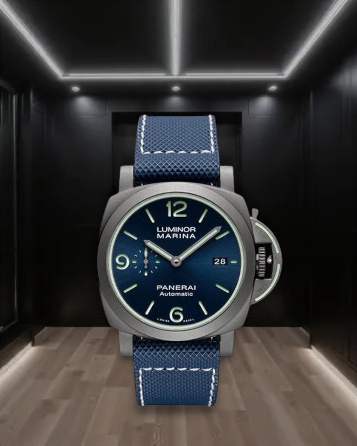 Panerai Luminor Marina "70 Years Of Luminor" Blue Dial Sundblasted Titanium 44 mm PAM0117