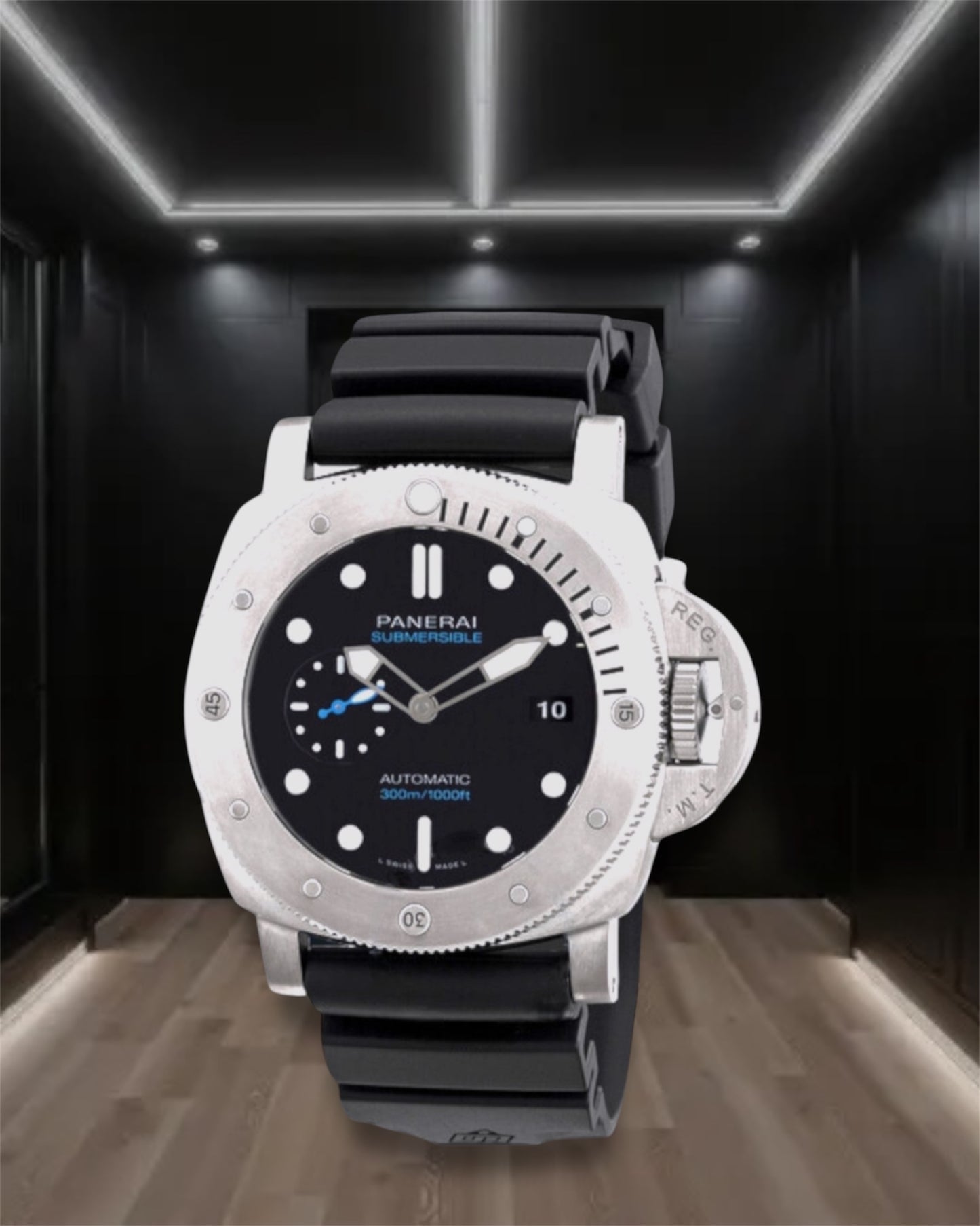 Panerai Submersible Quaranta Quattro Steel Case Black Dial 44mm