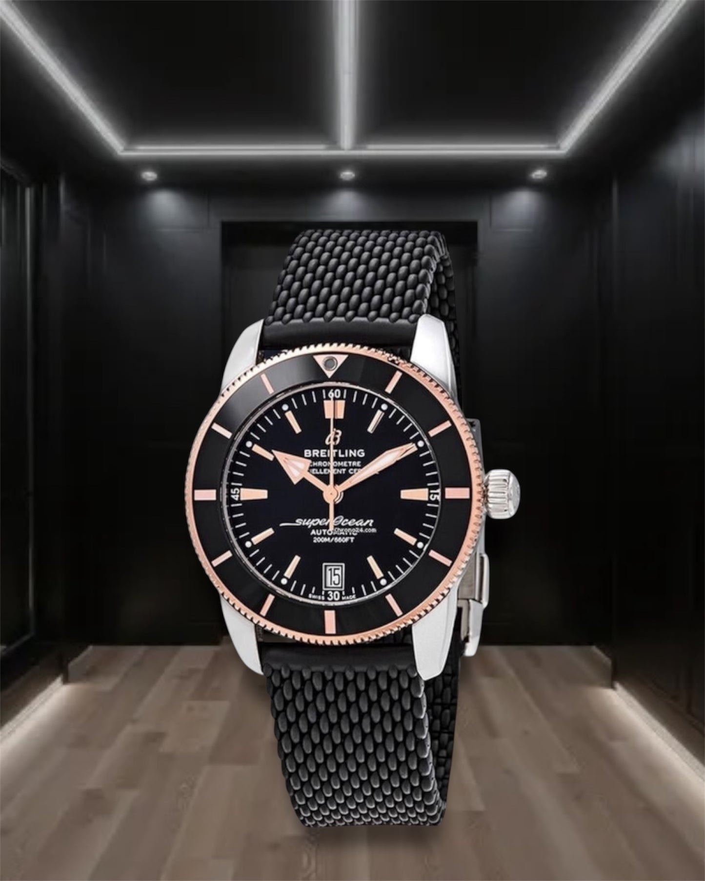 Breitling Superocean Héritage II B20 42mm Rose Gold Black Dial