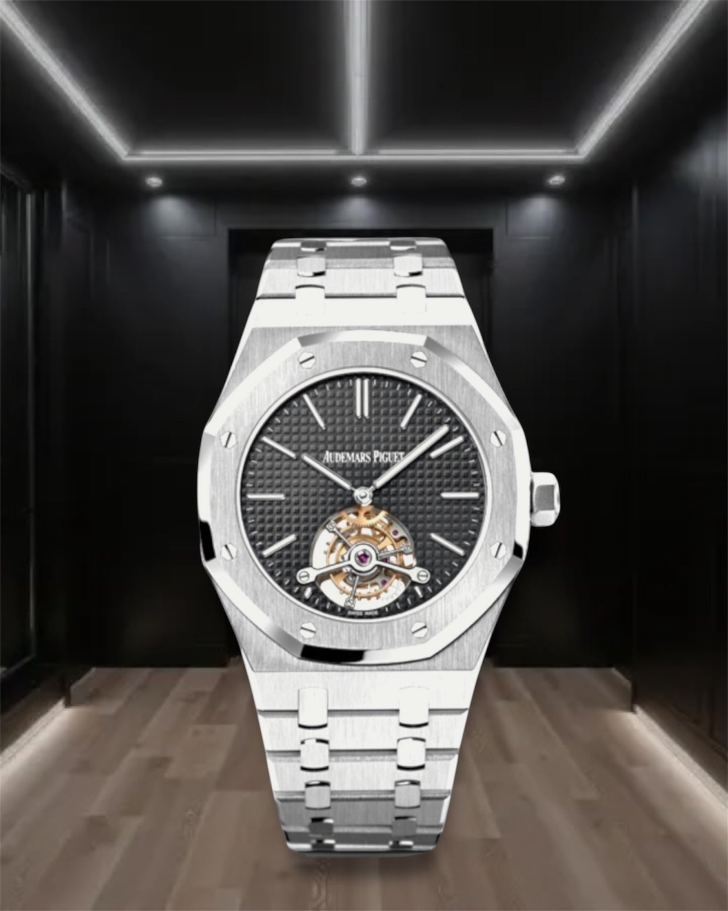 Audemars Piguet Royal Oak Selfwinding Flying Tourbillon Steel Black Dial 41mm
