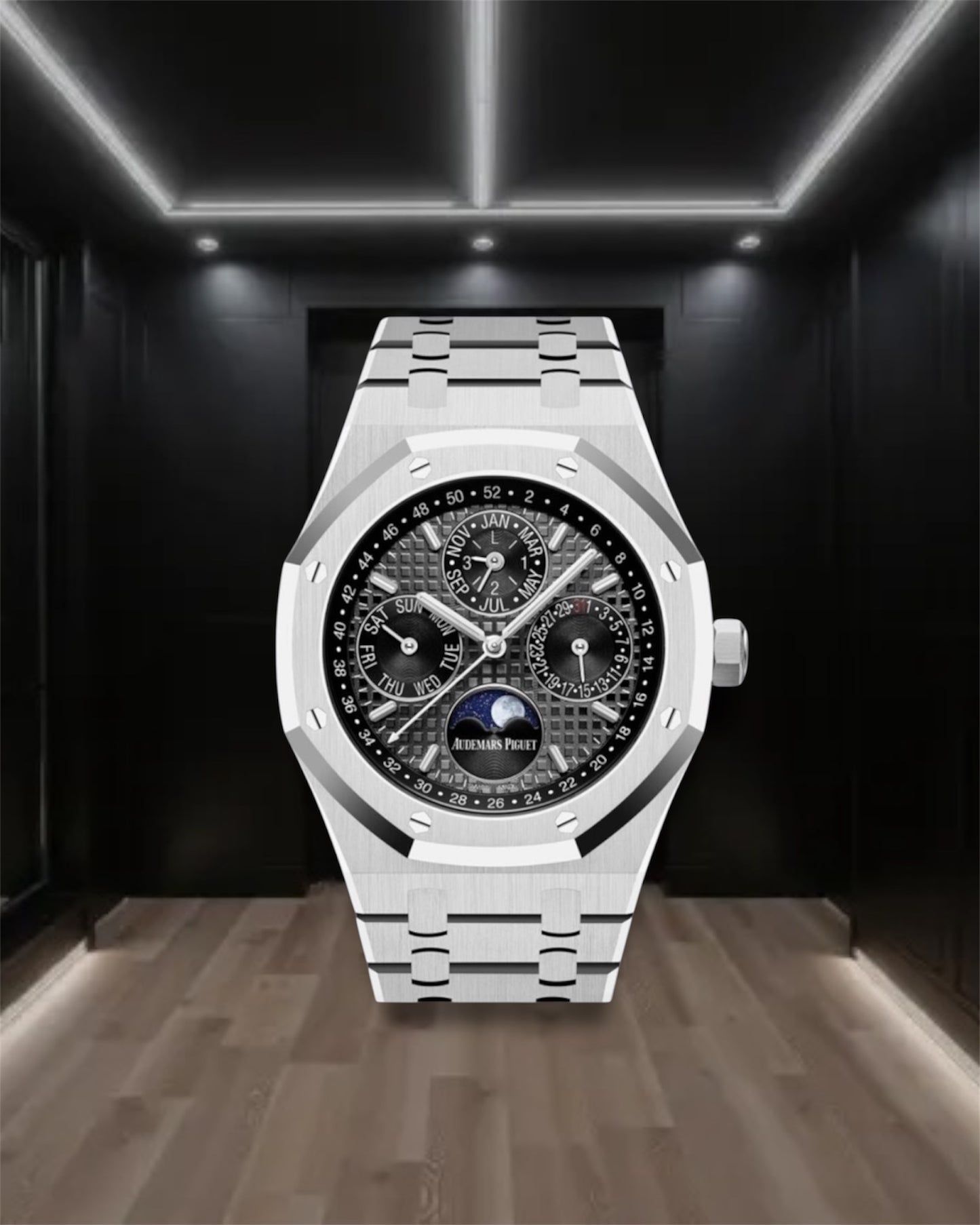 Audemars Piguet Royal Oak Perpetual Calendar Black "Grande Tapisserie" Dial 41mm