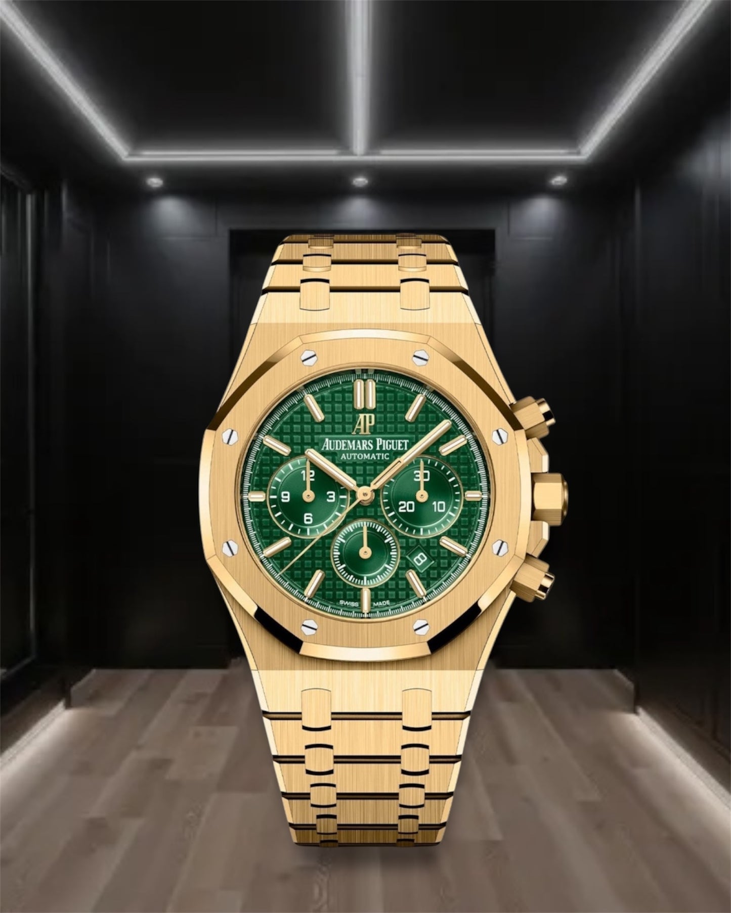 Audemars Piguet Royal Oak Chronograph Gold Green Dial 41mm