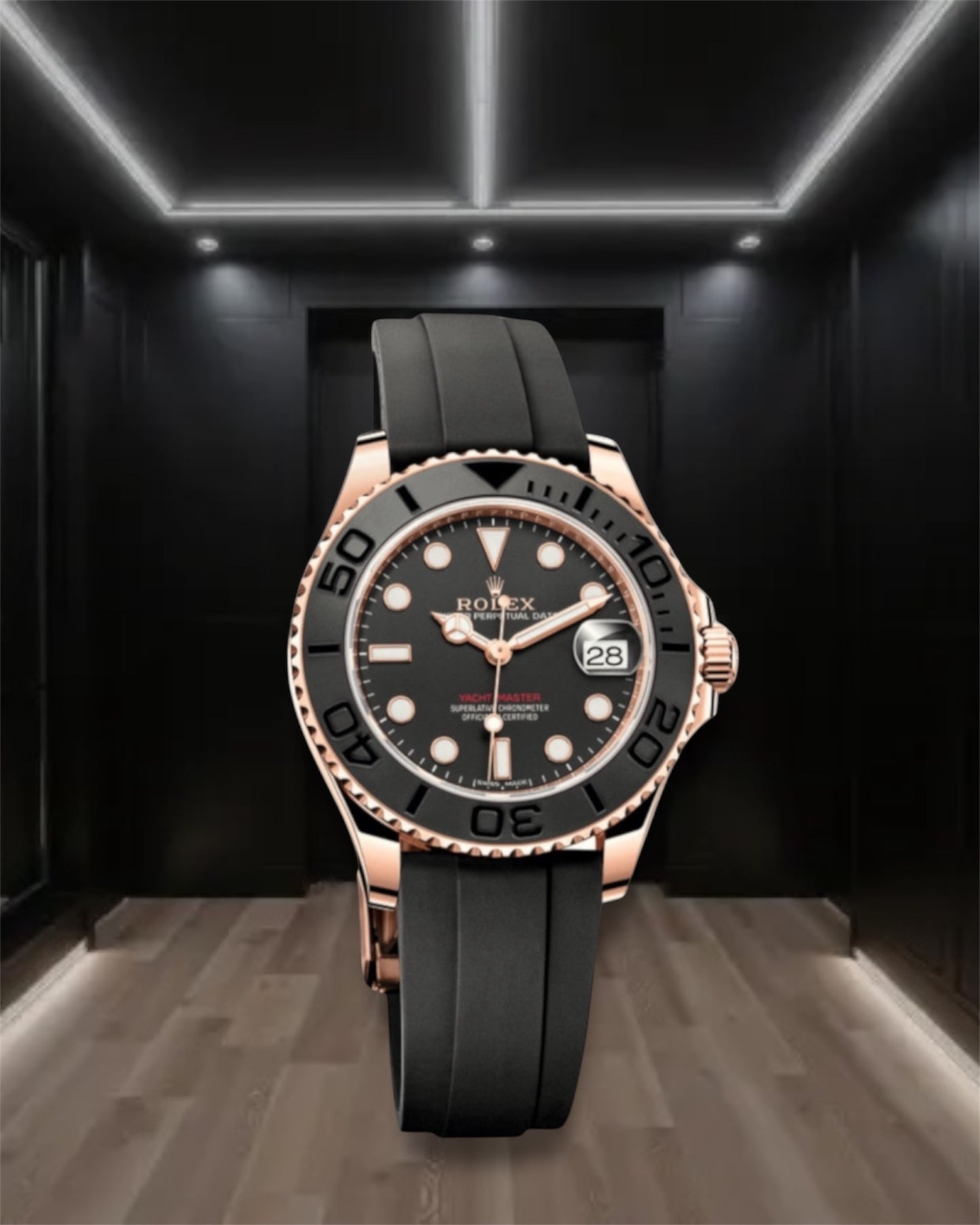 Yacht-Master 42 Oysterflex Everose Gold