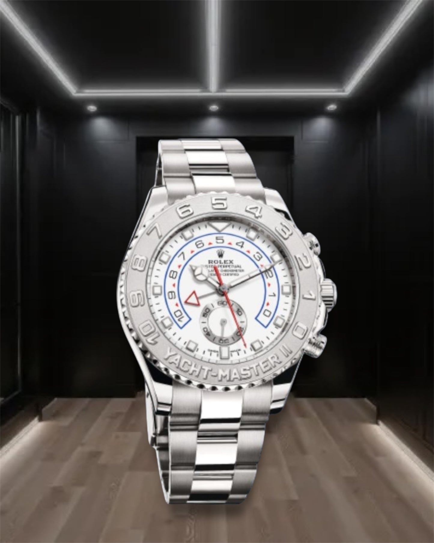 Yacht Master II Regatta Timer Steel Platinum 44mm