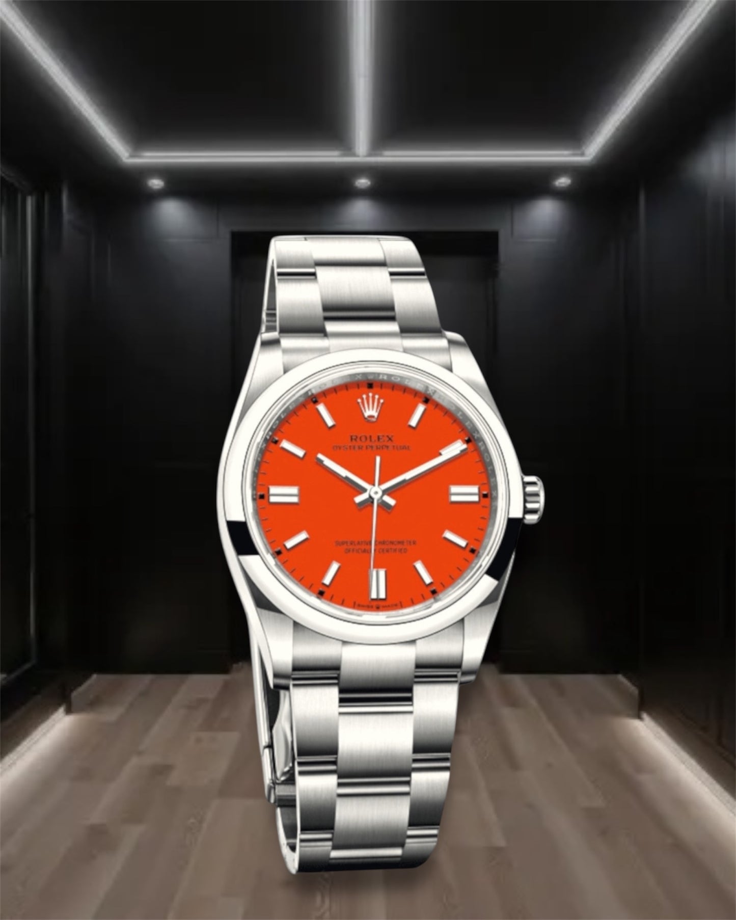 Oyster Perpetual Coral red 36mm