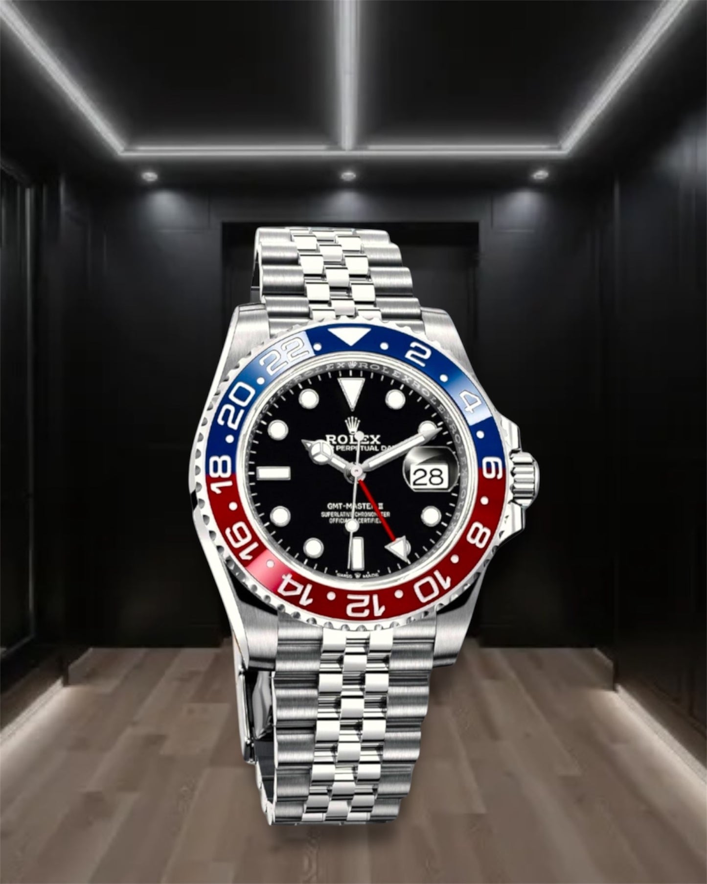 GMT-Master II Pepsi Black Dial Jubilee 40mm