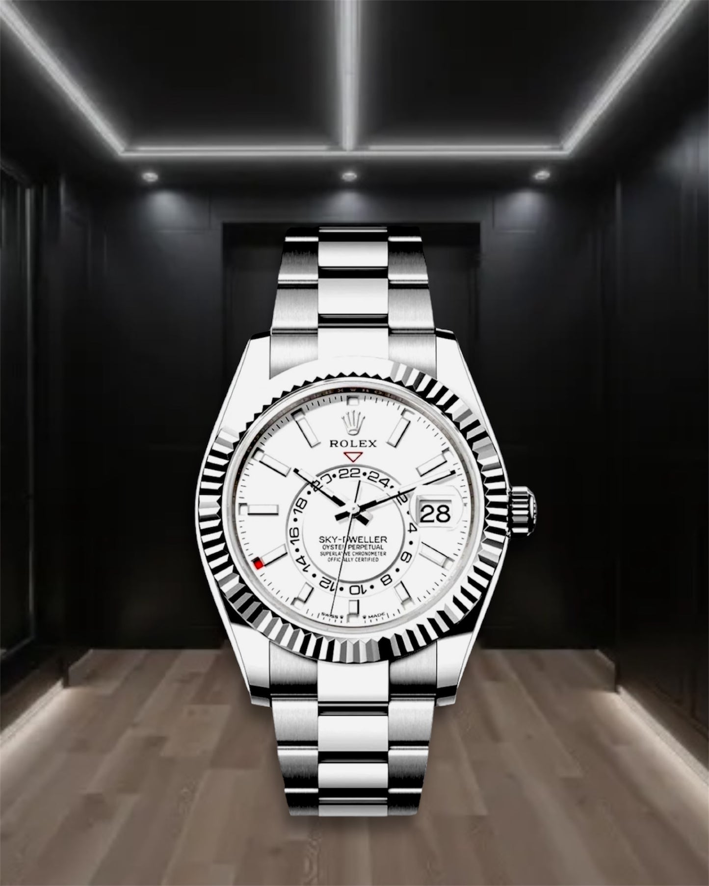 Sky Dweller Steel White Dial 42mm