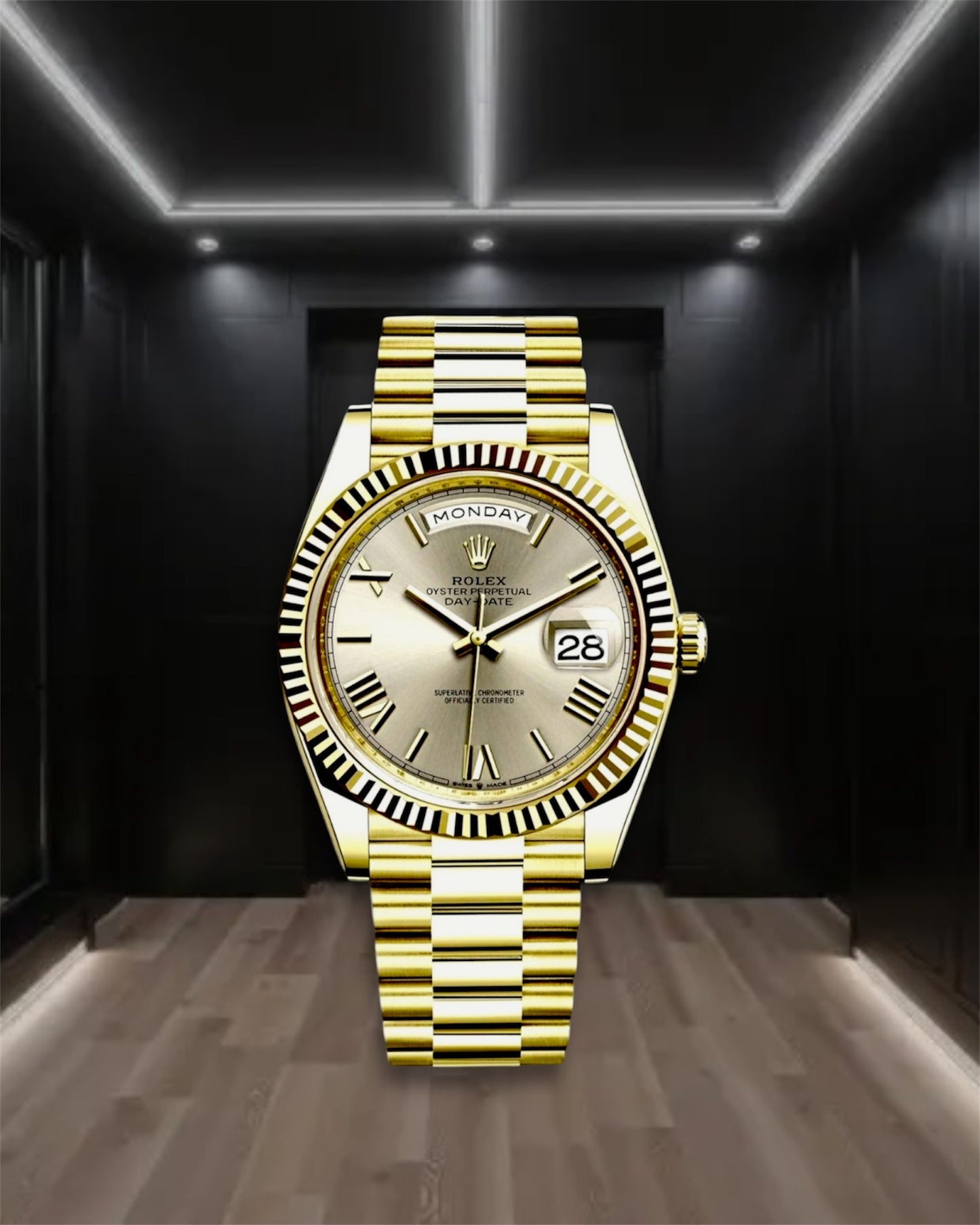 Day-Date Gold Sundust Dial President 40mm