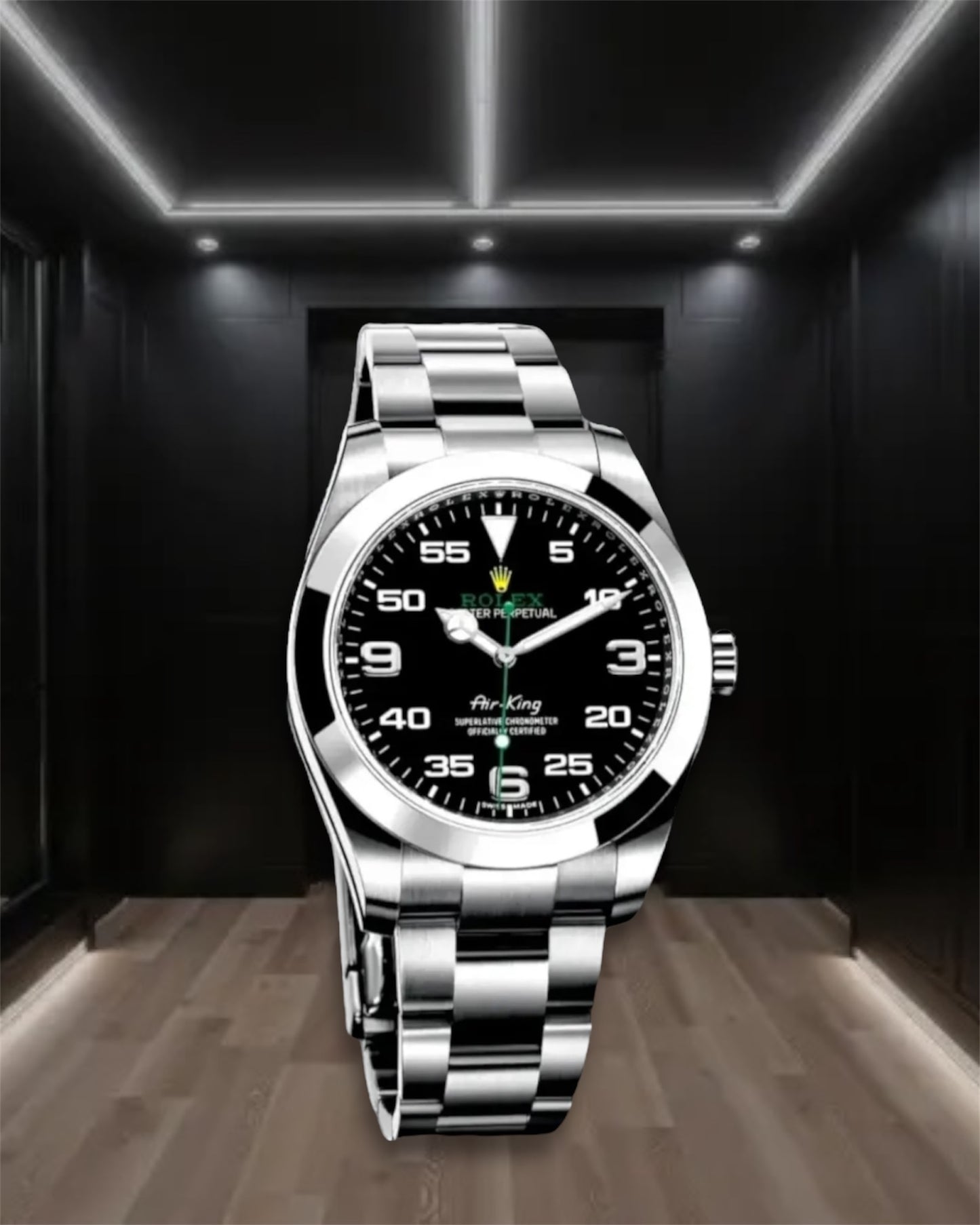 Air-King Steel Black Dial