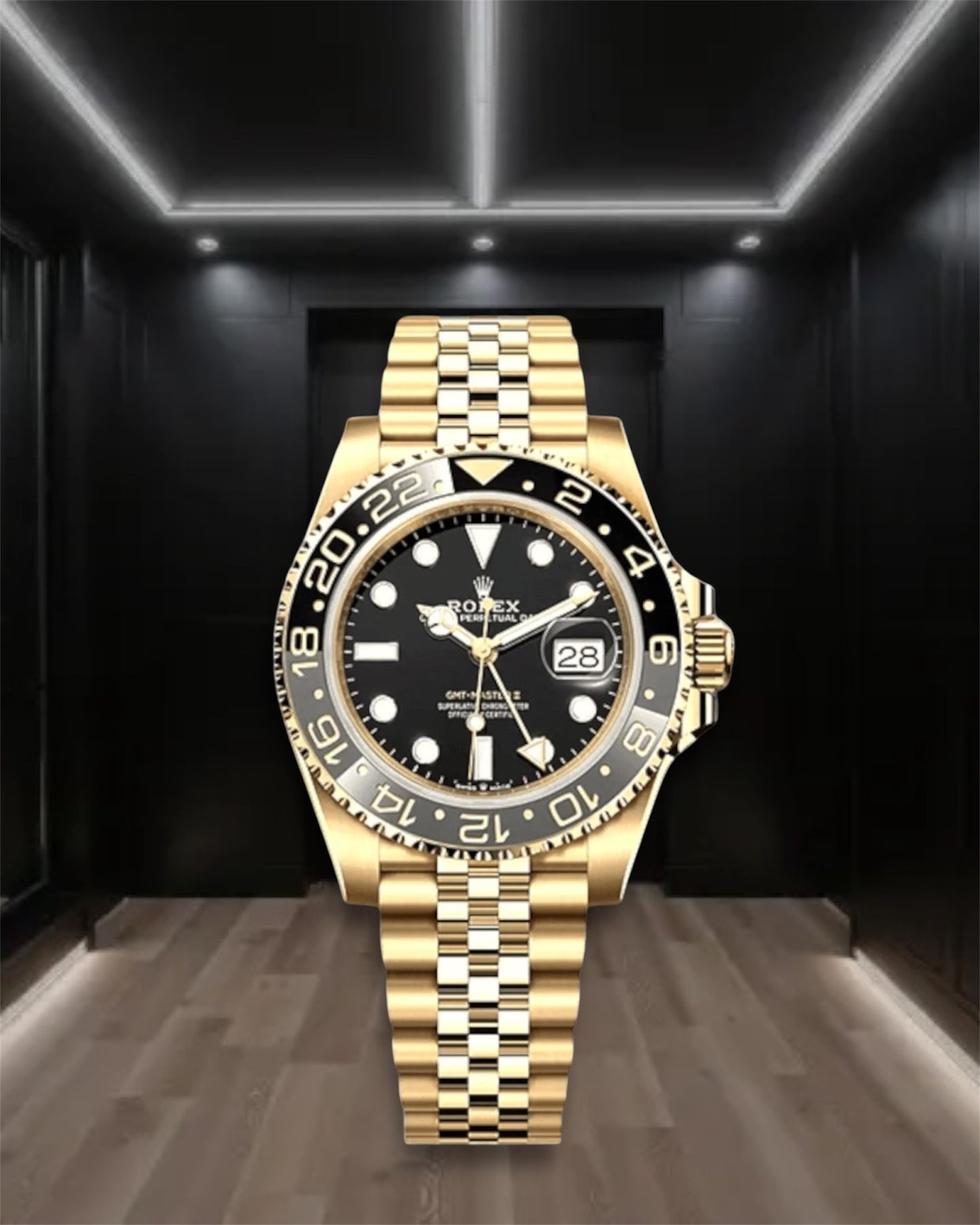 GMT-Master II Gold Black Dial Jubilee 40mm