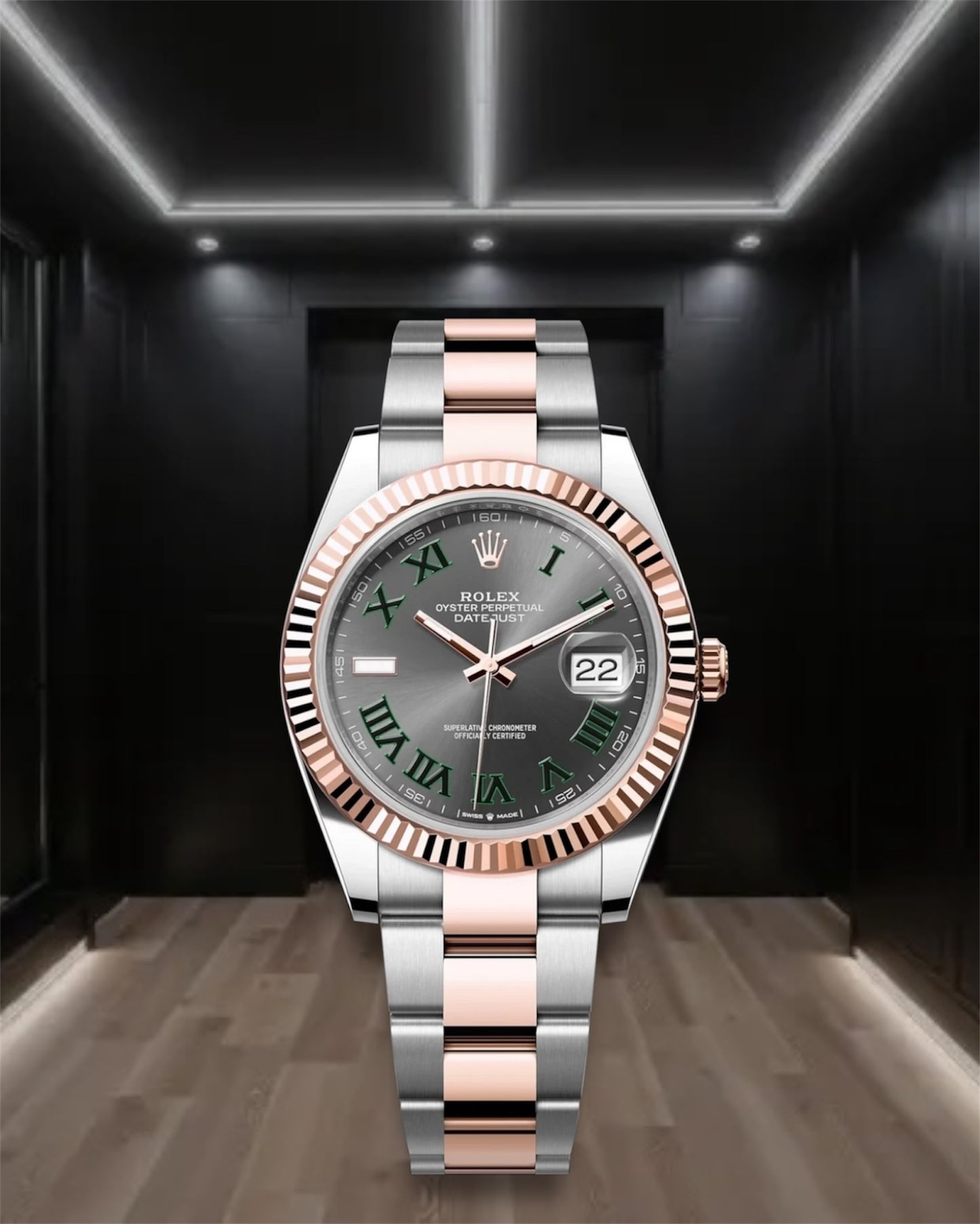 Datejust II Wimbledon Roman Two-Tone Everose 41mm