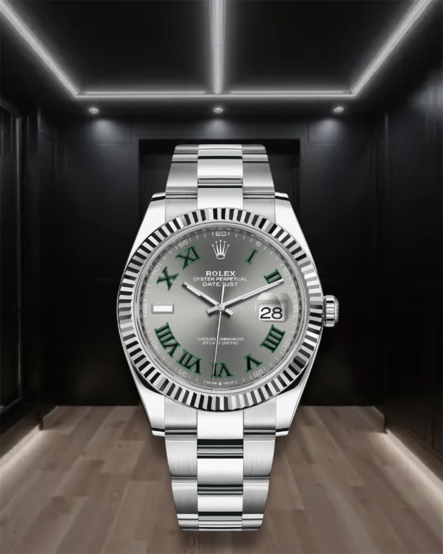 Datejust 41 Steel Roman Wimbledon Oyster