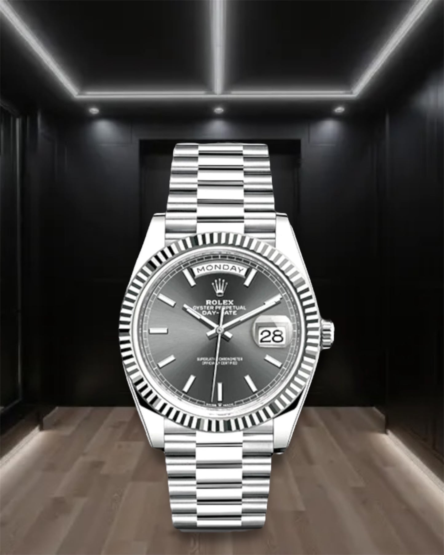 Day-Date Grey Dial 40mm President