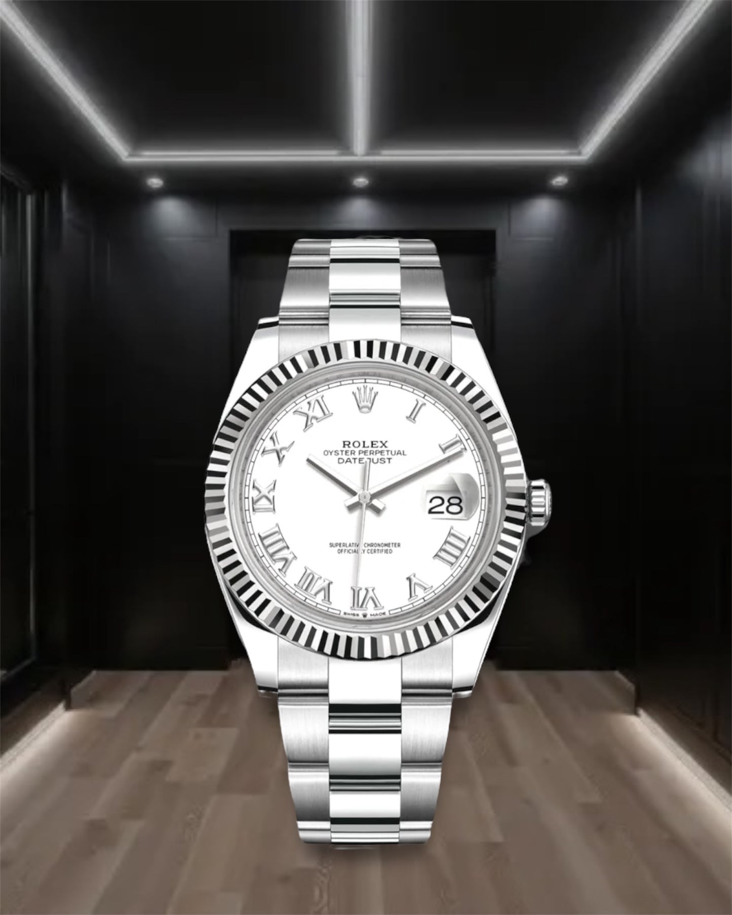 Datejust 41 Steel White Dial Roman Oyster