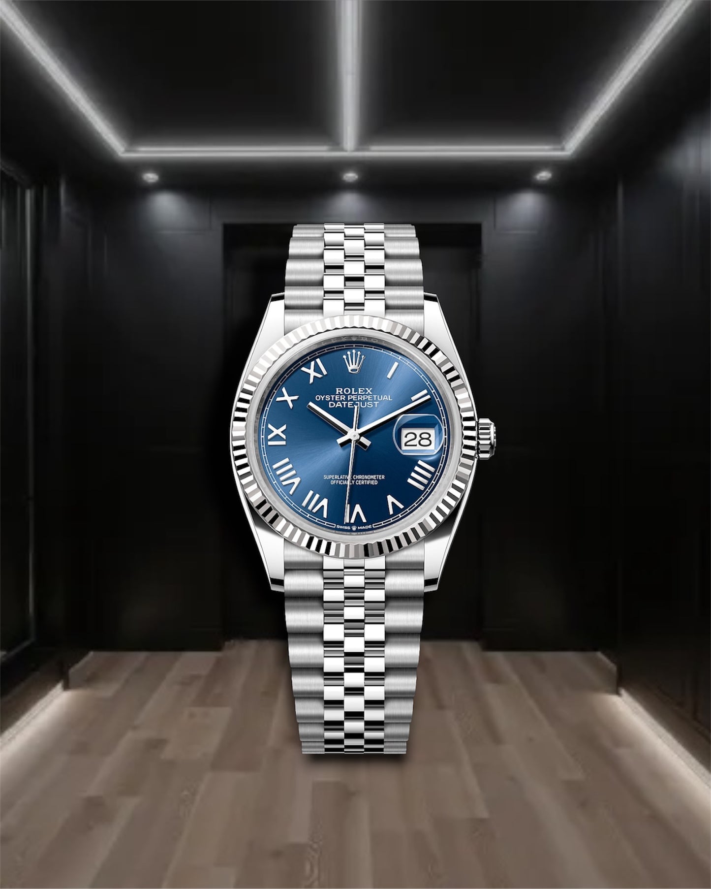 Datejust 36 Steel Blue Roman Dial Jubilee
