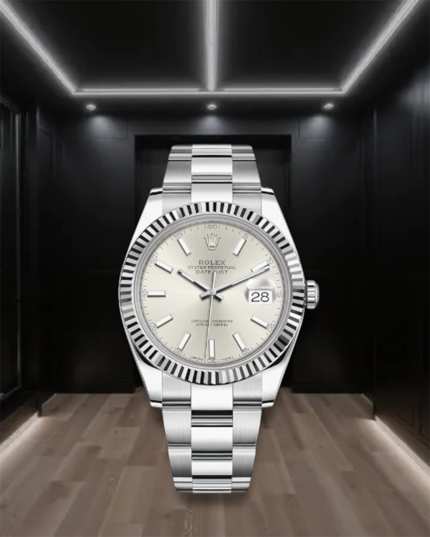 Datejust 41 Steel Fluted Silver Dial Oyster