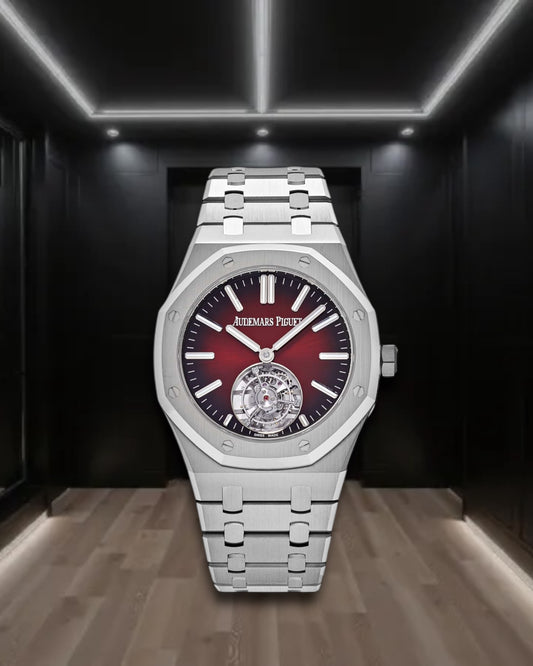 Audemars Piguet Royal Oak Selfwinding Flying Tourbillon Steel Cherry Dial 41mm